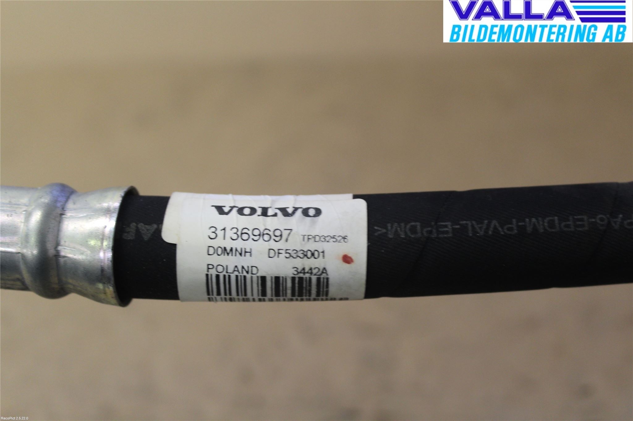 Volvo V60 14-18 Ac Slang-Rör