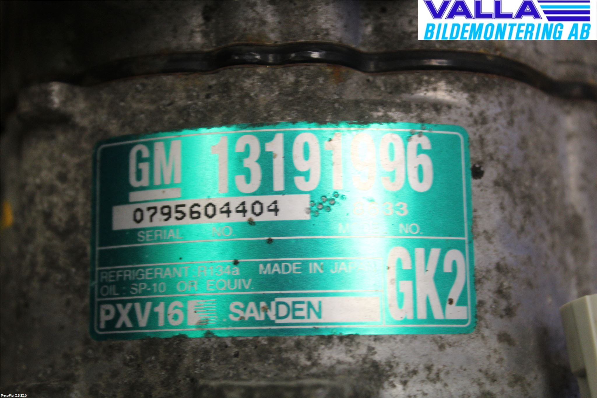 Opel VECTRA C 02-05 Ac Kompressor