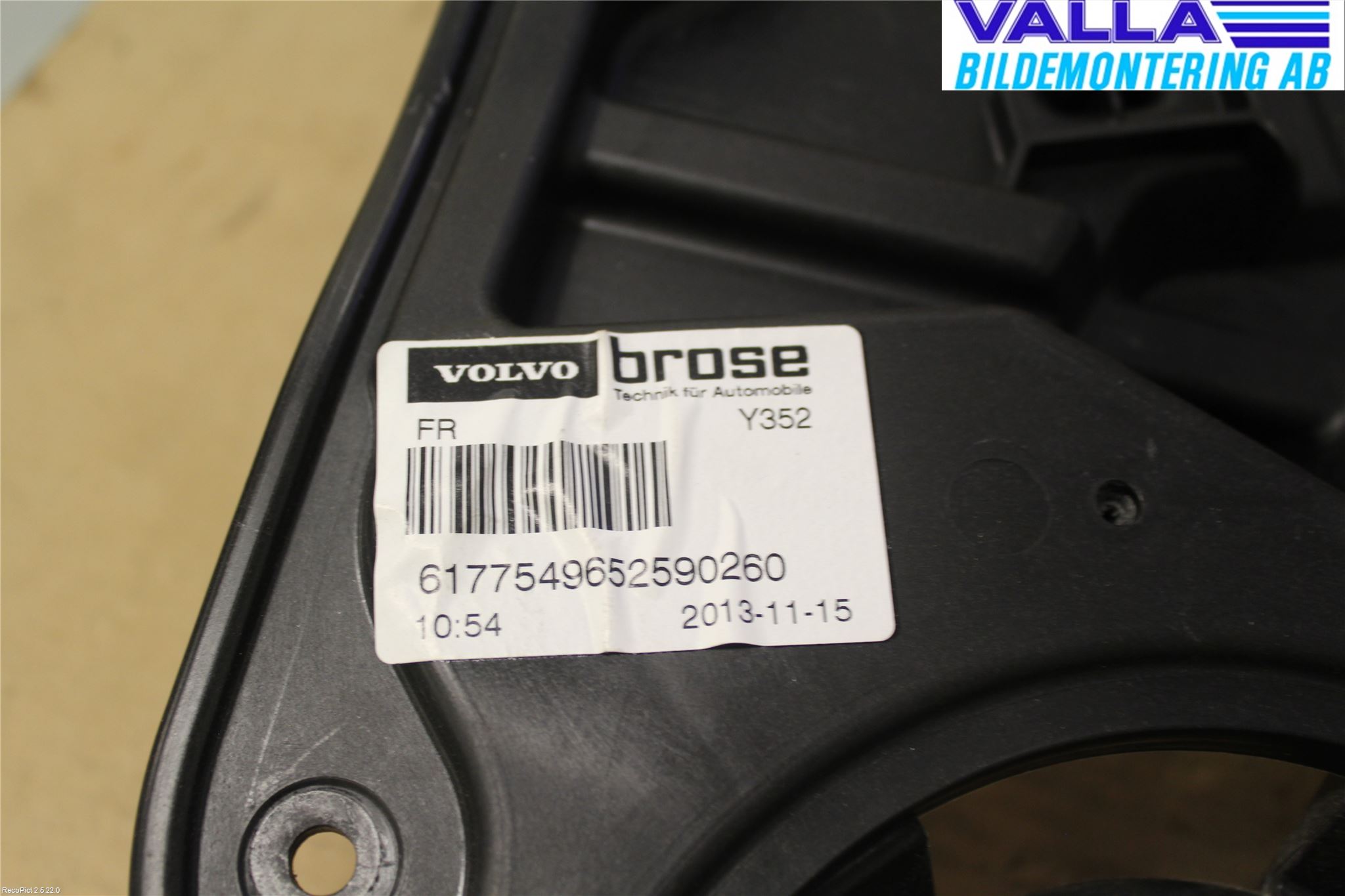 Volvo V60 14-18 Fönsterhiss El Kompl