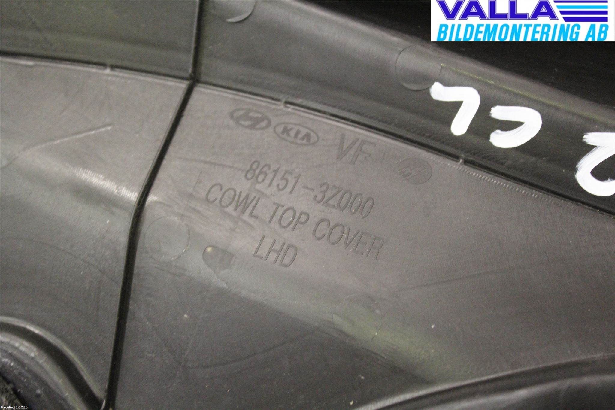 Hyundai i40 08-15 Torpedplåt-Torpedplast