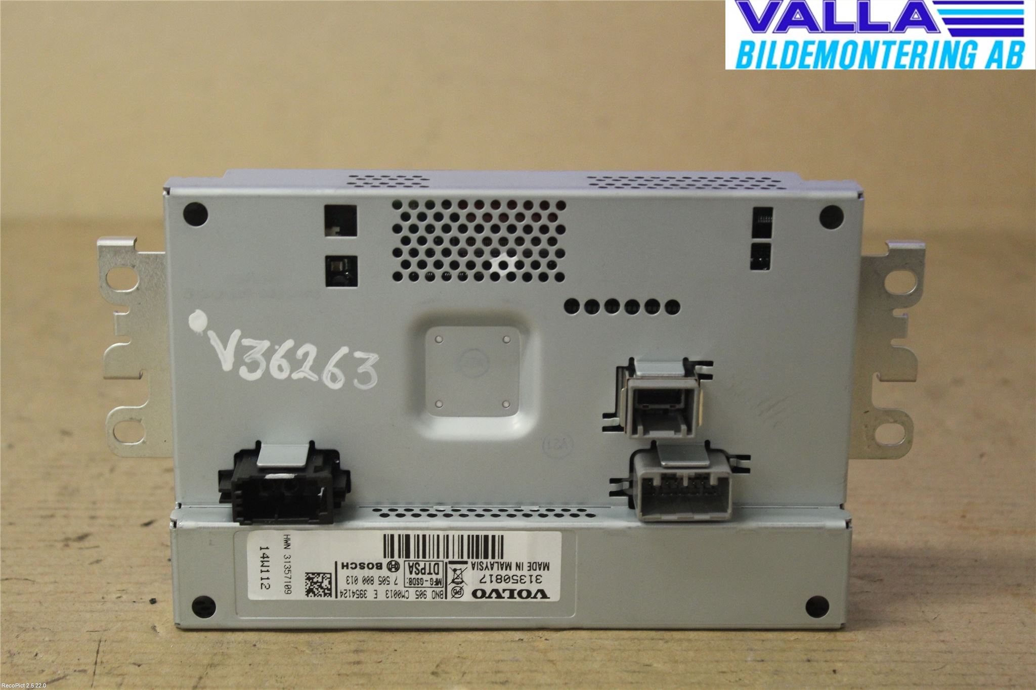 Volvo V40 12-19 Multifunktionsdisplay