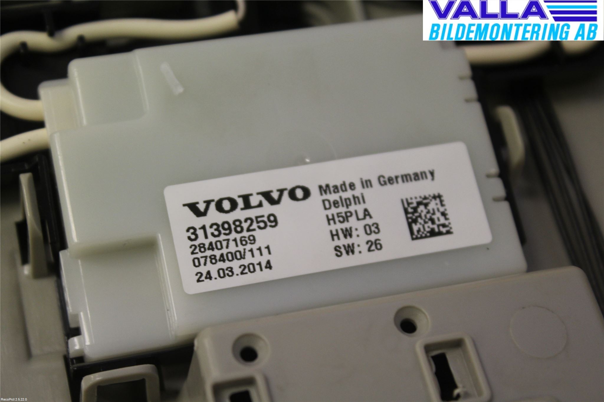 Volvo V40 12-19 Innerbelysning