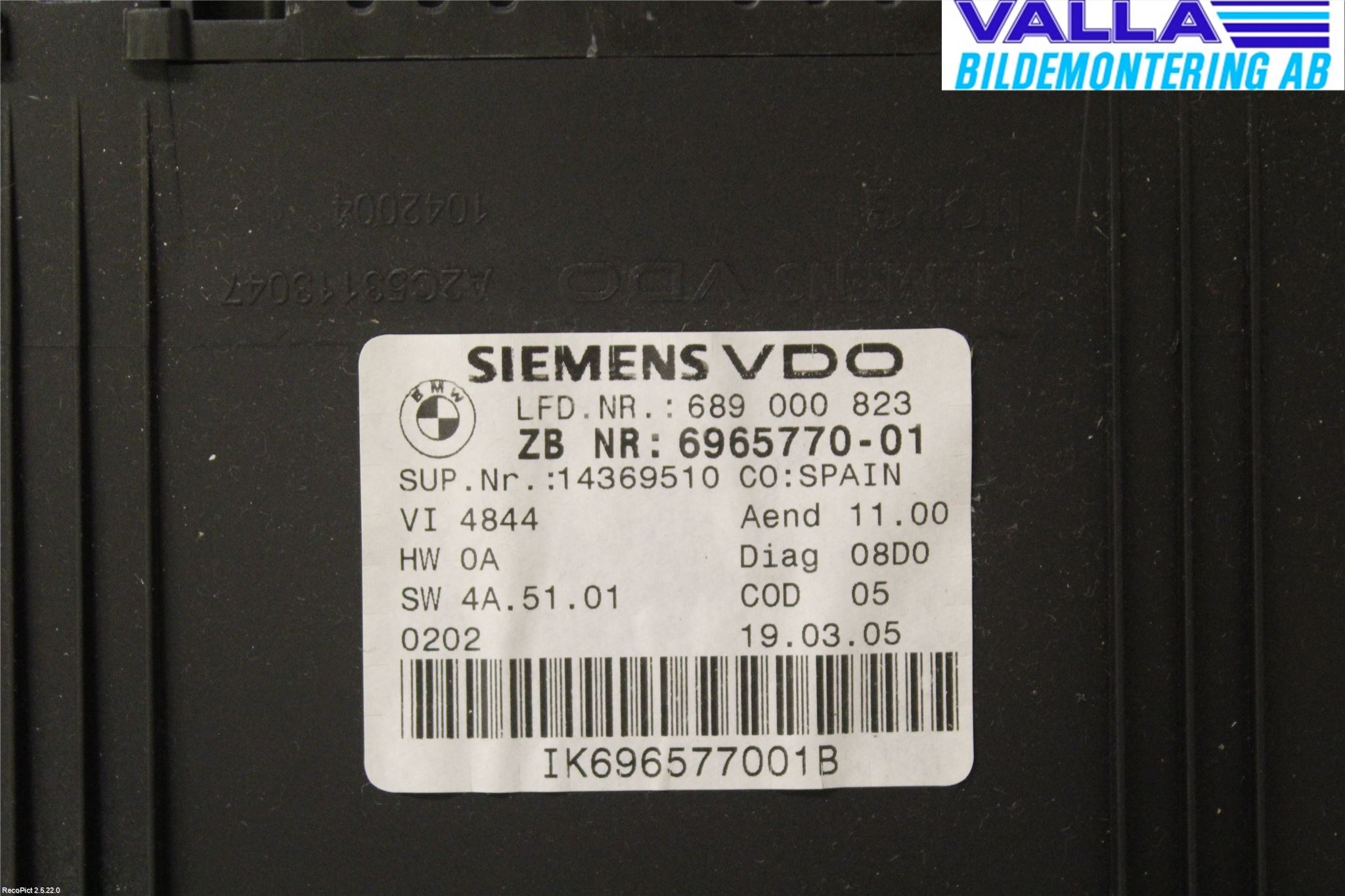 BMW 3 E90/91 SED/TOU 05-12 Instrument Komb