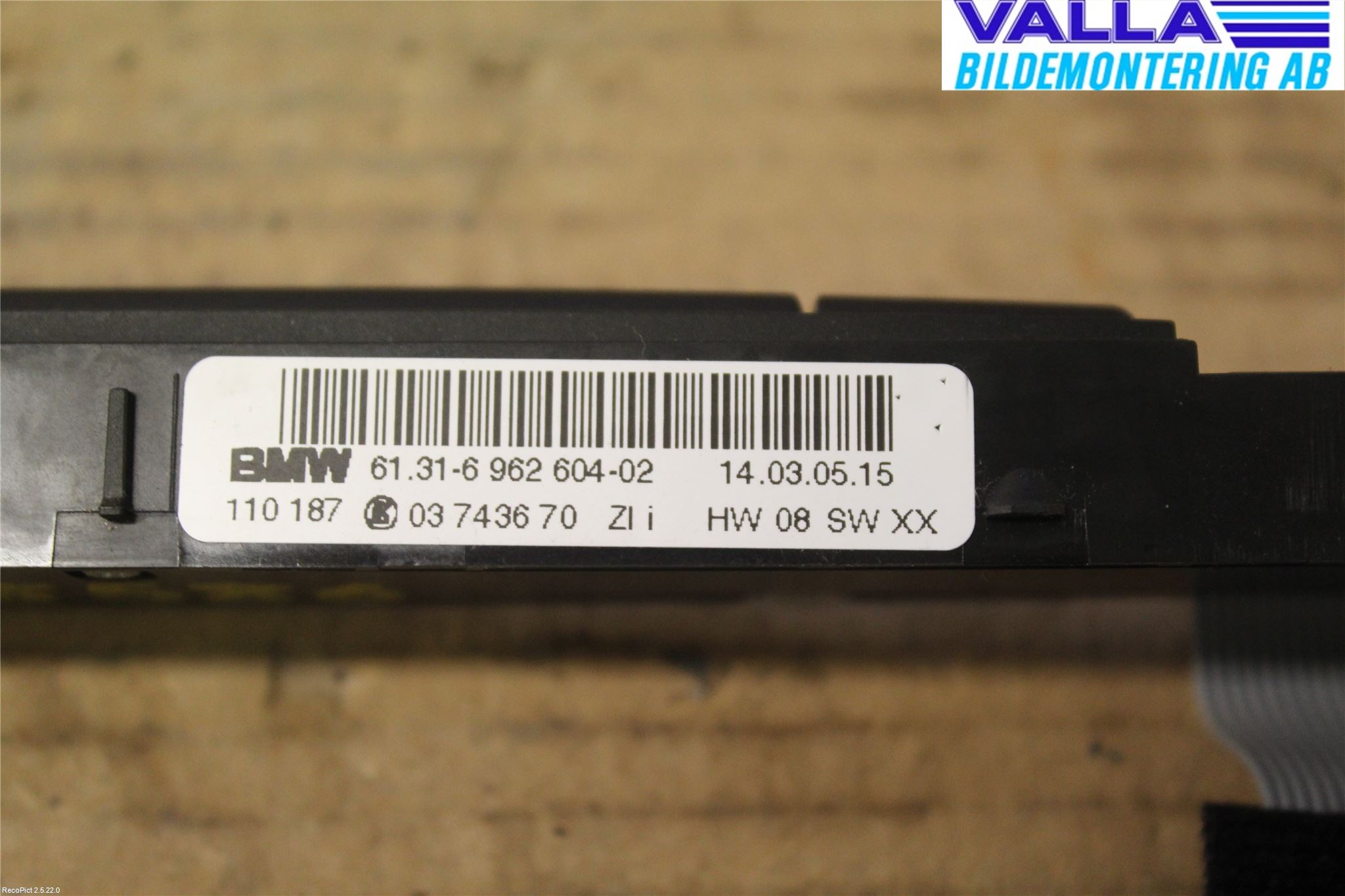 BMW 3 E90/91 SED/TOU 05-12 Strömställare Stolvärme