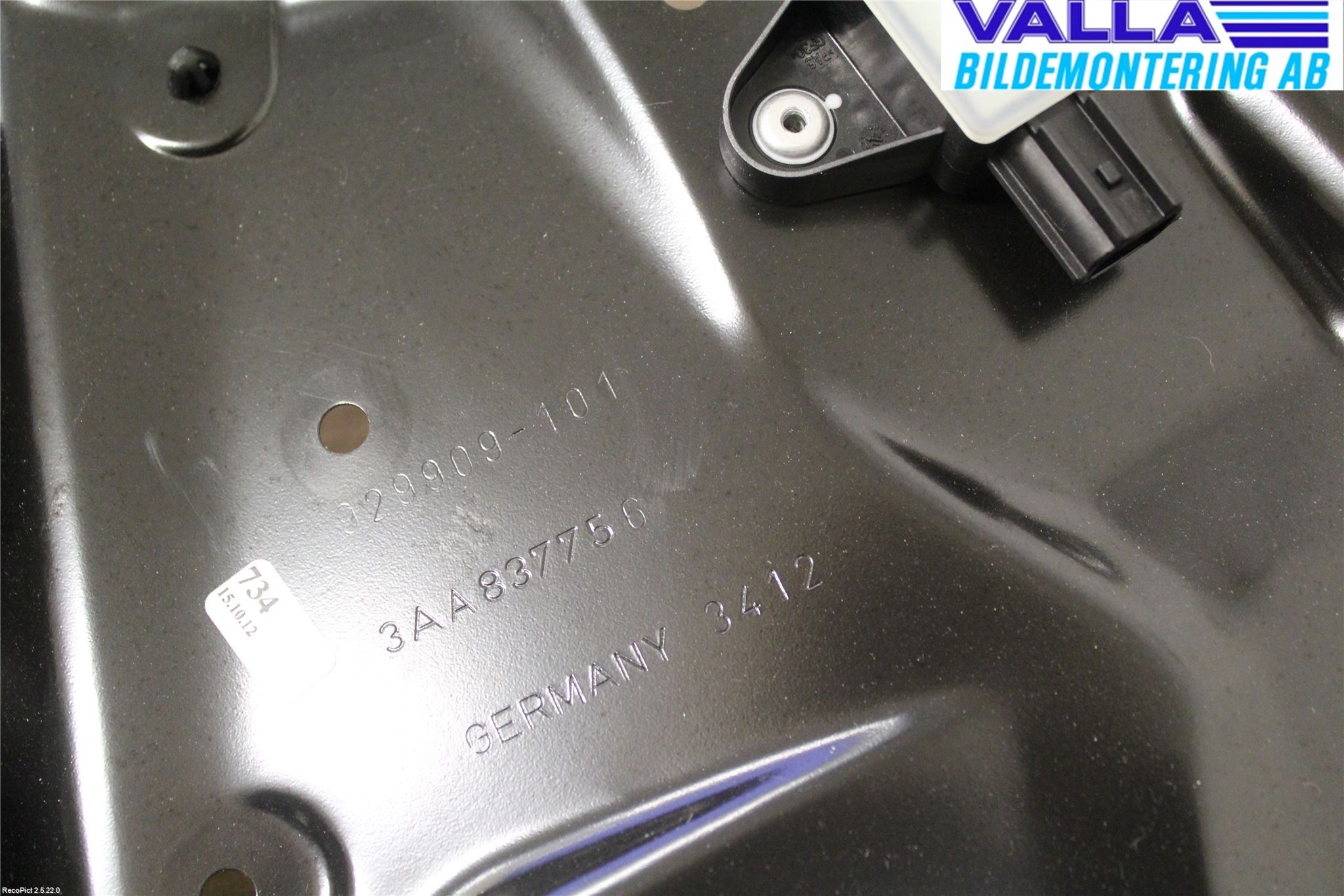 Volkswagen VW PASSAT 11-14 Fönsterhiss El Kompl