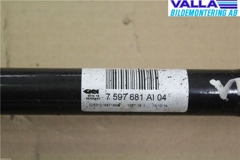 BMW 3 GT F34 13-19 Drivaxel Bak Vänster