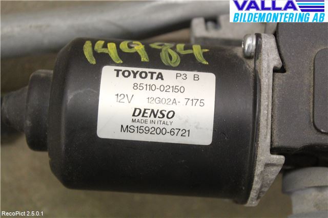 Toyota COROLLA 02-07 Torkarmotor Vindruta