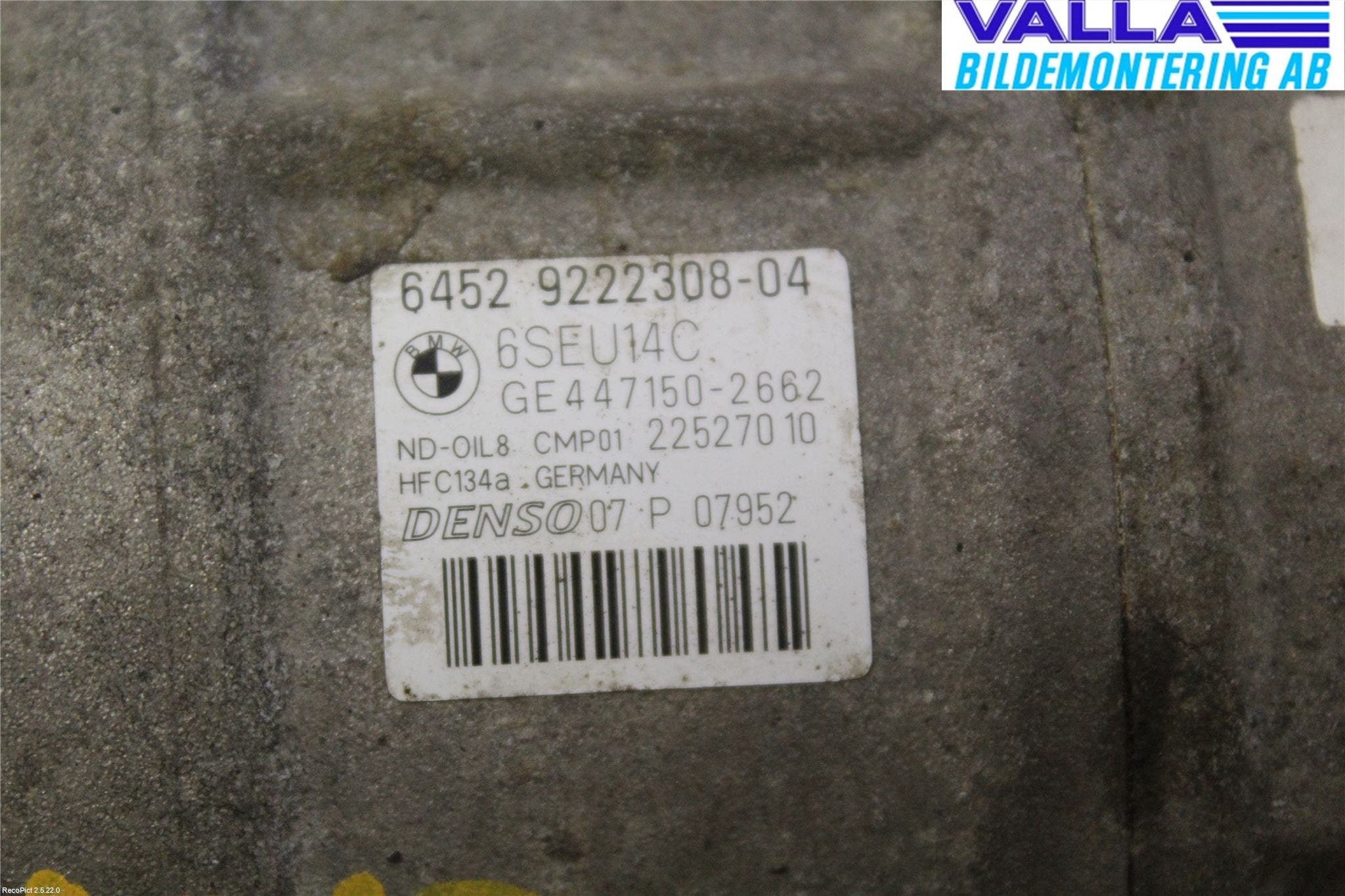 BMW 1 F20/F21 11-19 Ac Kompressor