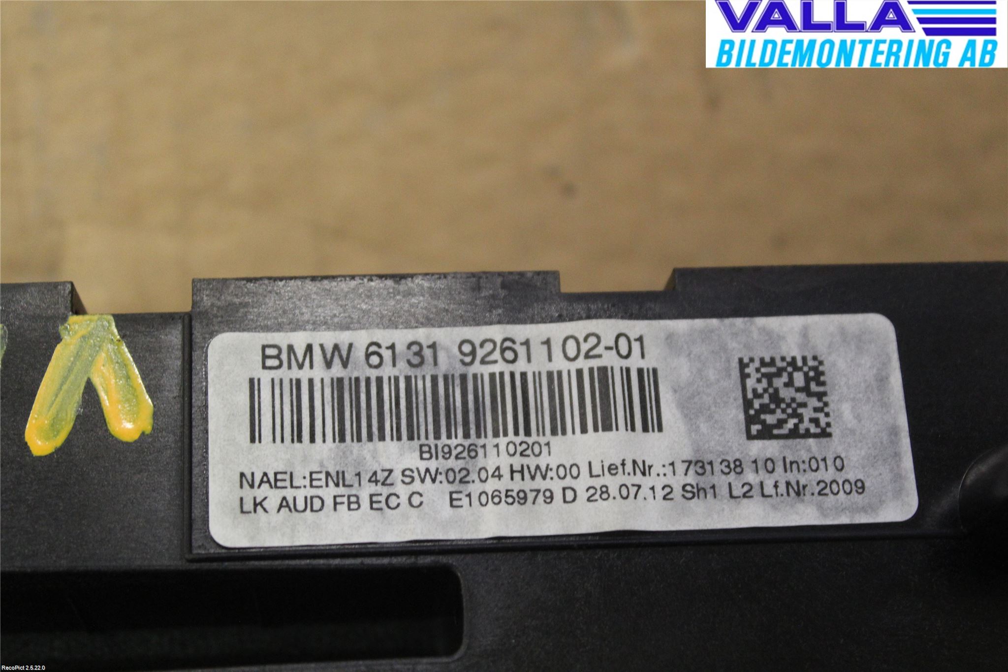 BMW 1 F20/F21 11-19 Cd Radio - Multimediapanel