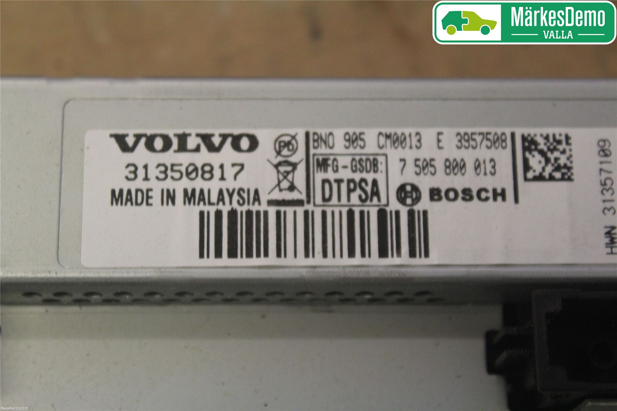 Volvo V40 12-19 Multifunktionsdisplay