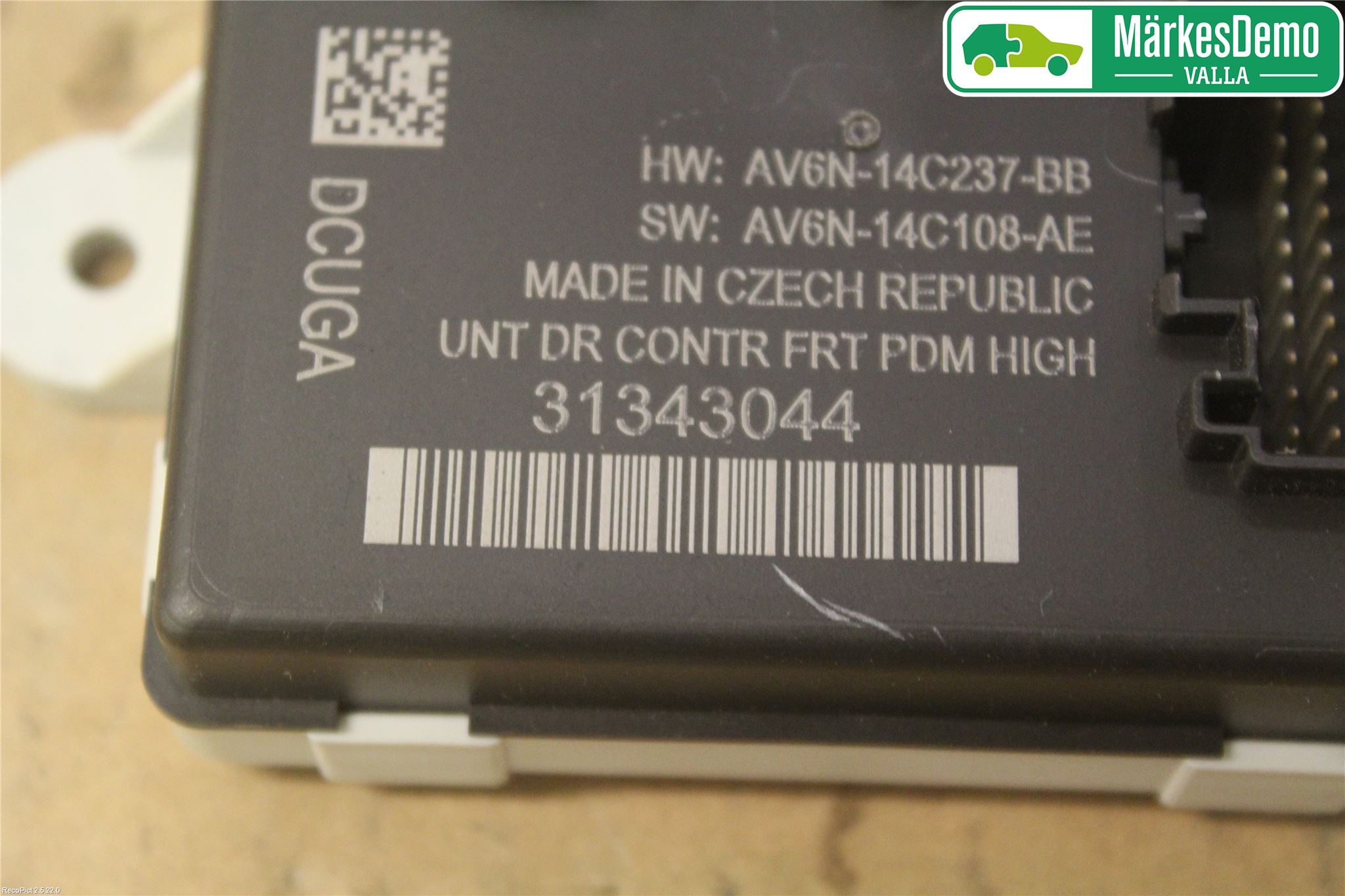 Volvo V40 12-19 Styrenhet Dörr