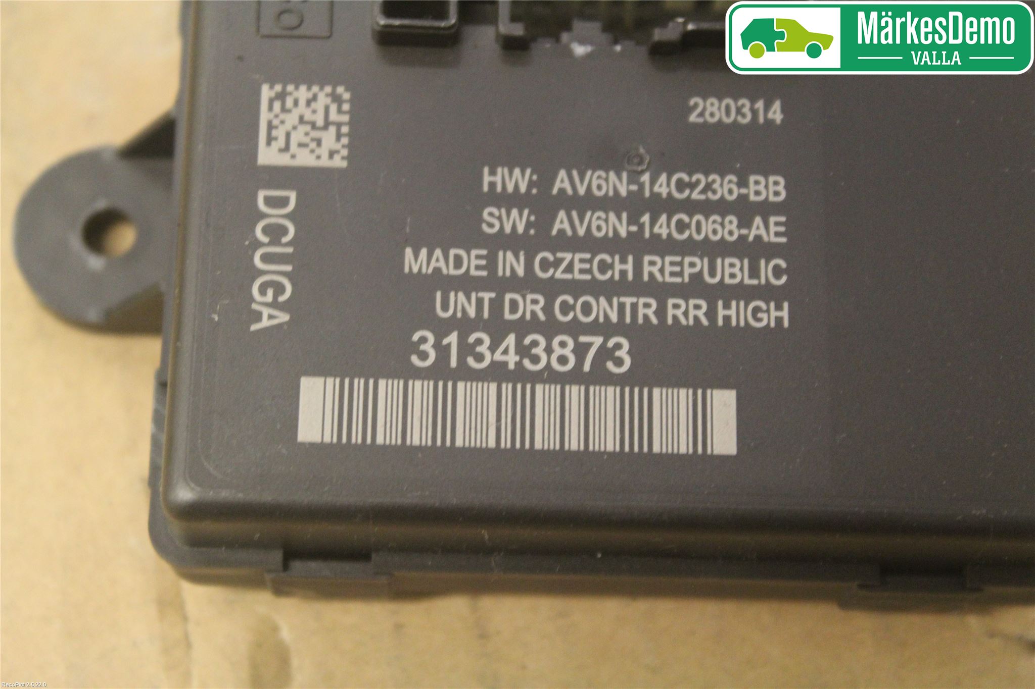 Volvo V40 12-19 Styrenhet Dörr