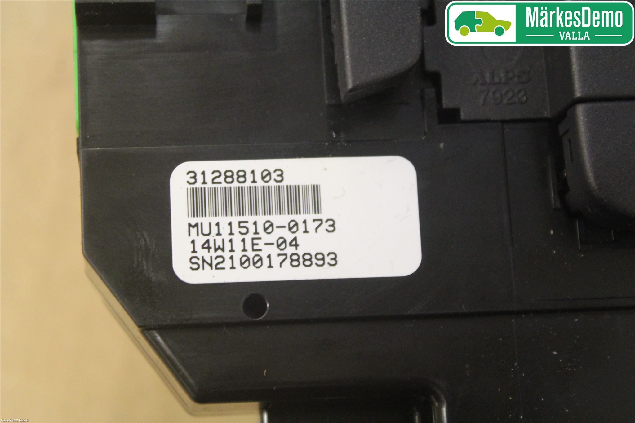 Volvo V40 12-19 Värmereglage