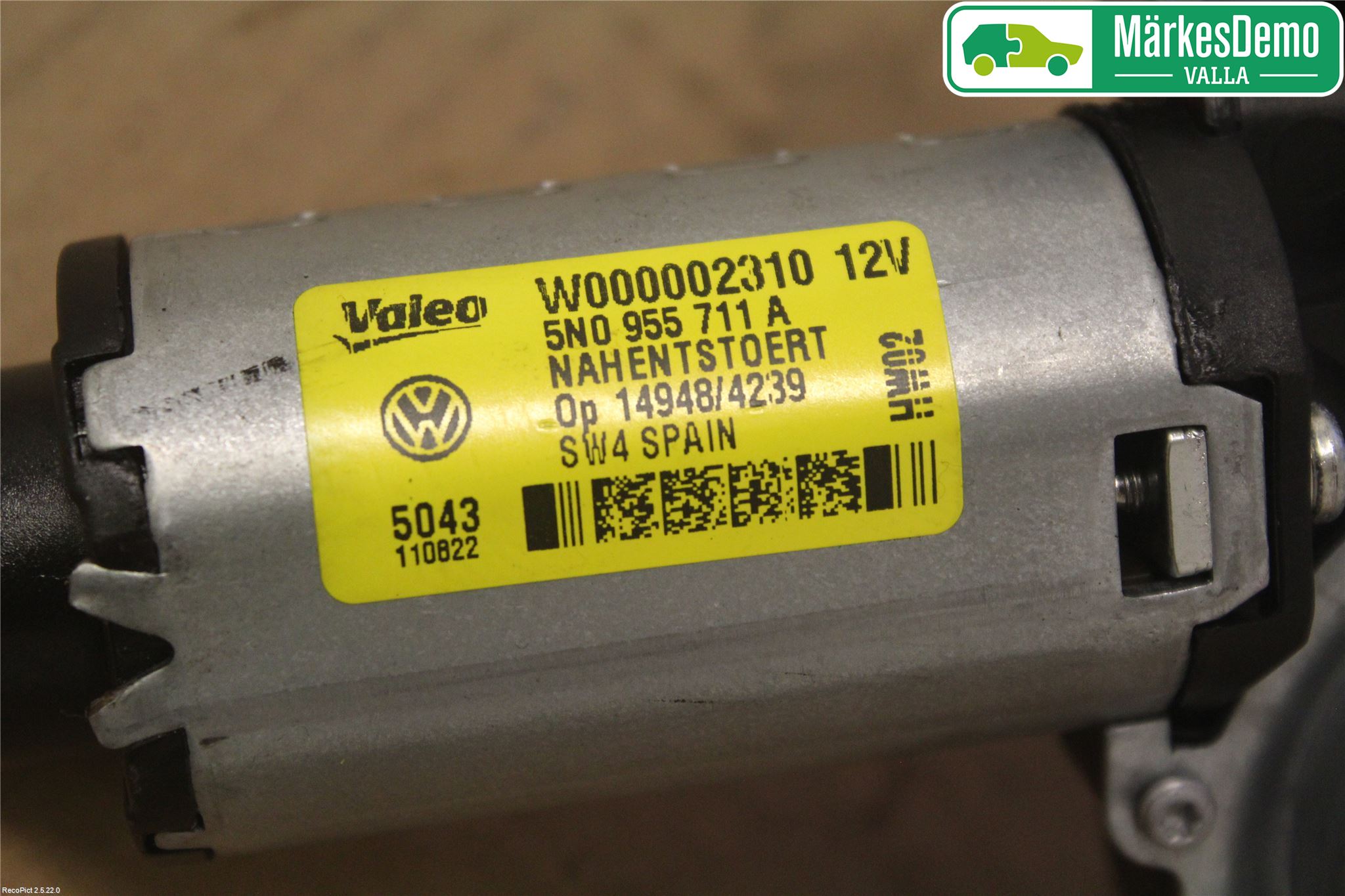 Volkswagen VW TIGUAN 07-16 Torkarmotor Baklucka