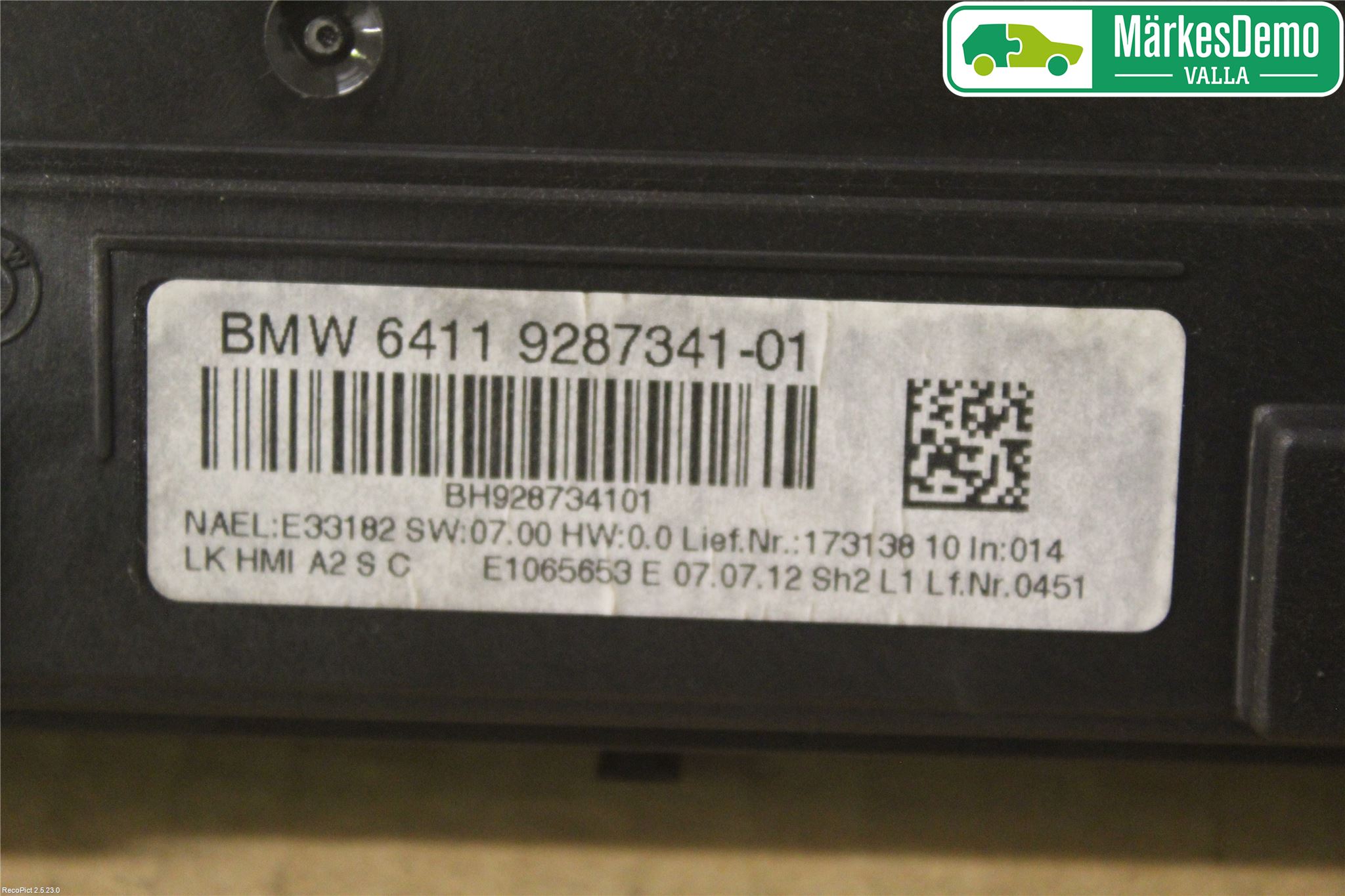 BMW 3 F30/F31/F80 12-19 Värmereglage