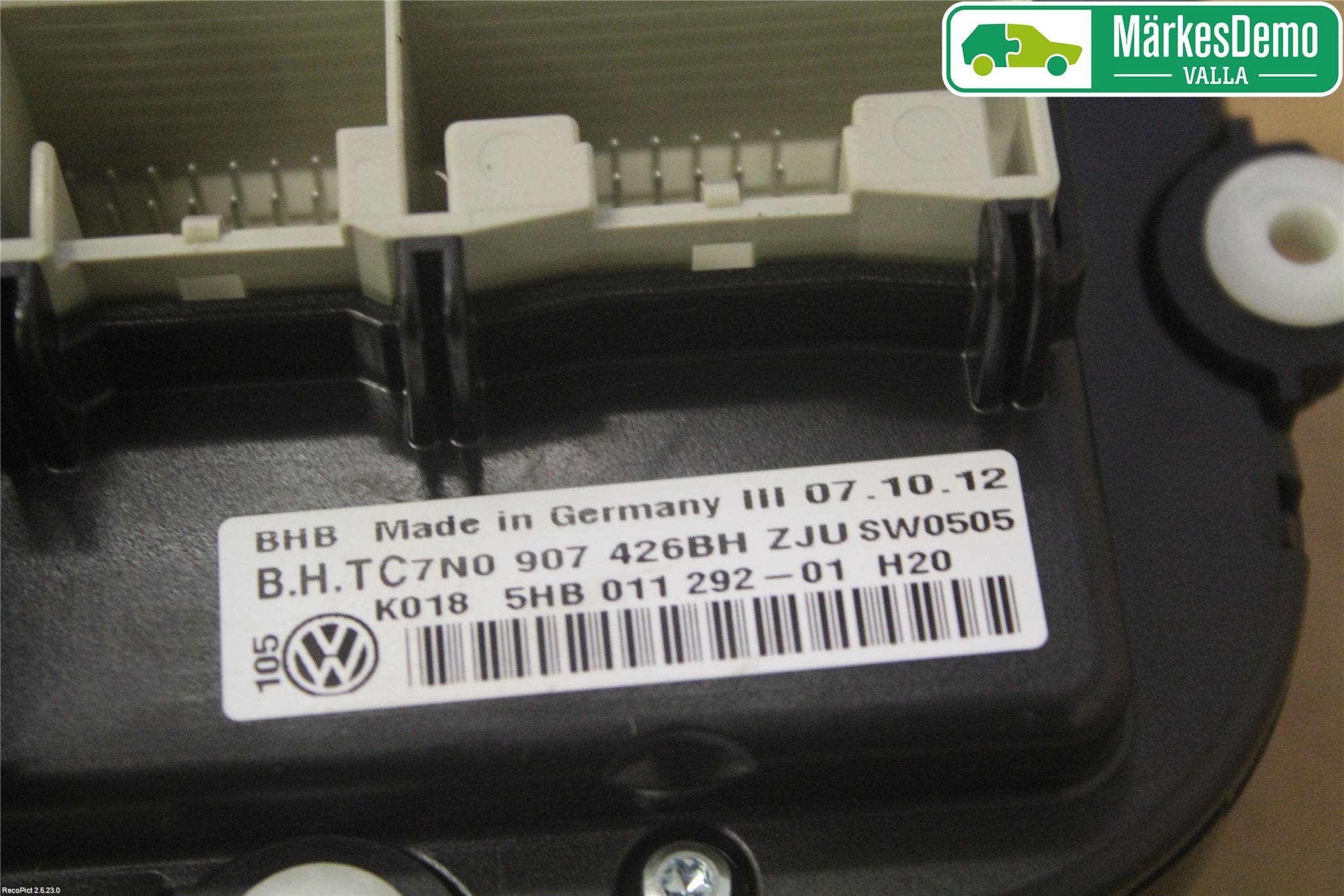 Volkswagen VW GOLF VI 09-13 Värmereglage