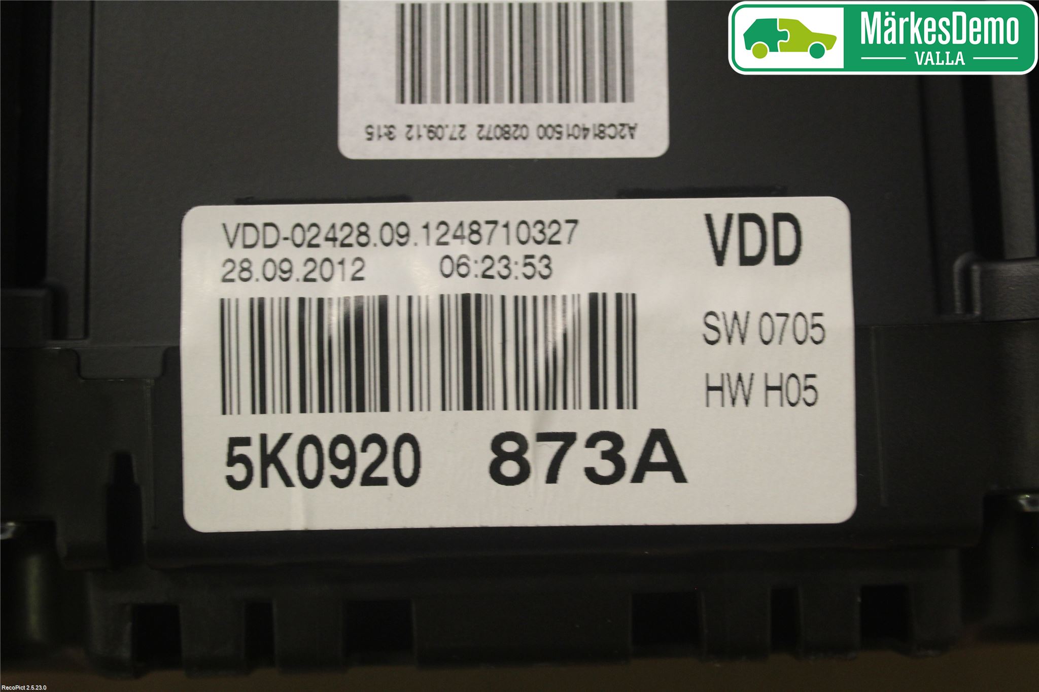 Volkswagen VW GOLF VI 09-13 Instrument Komb