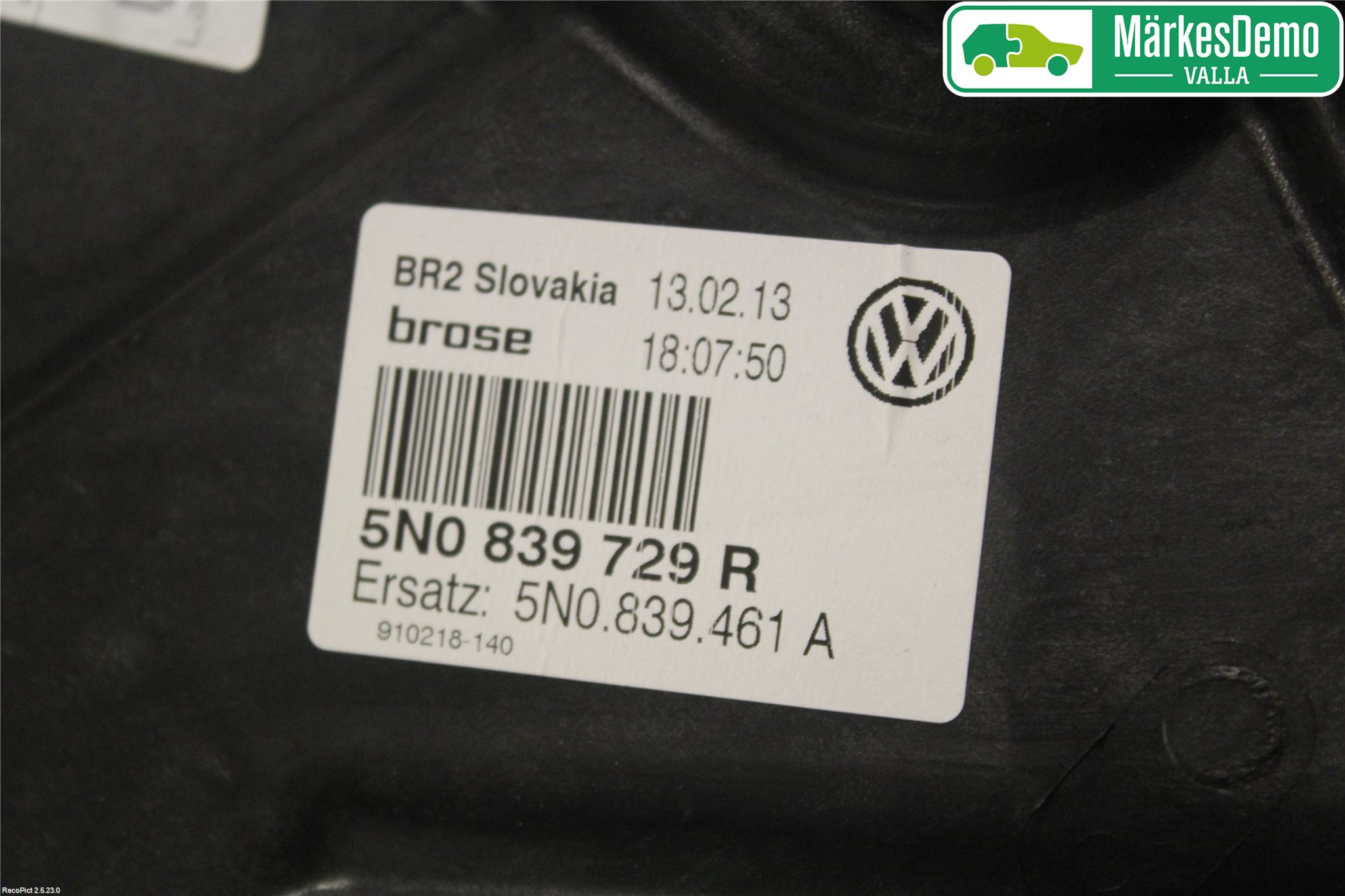 Volkswagen VW TIGUAN 07-16 Fönsterhiss El Kompl