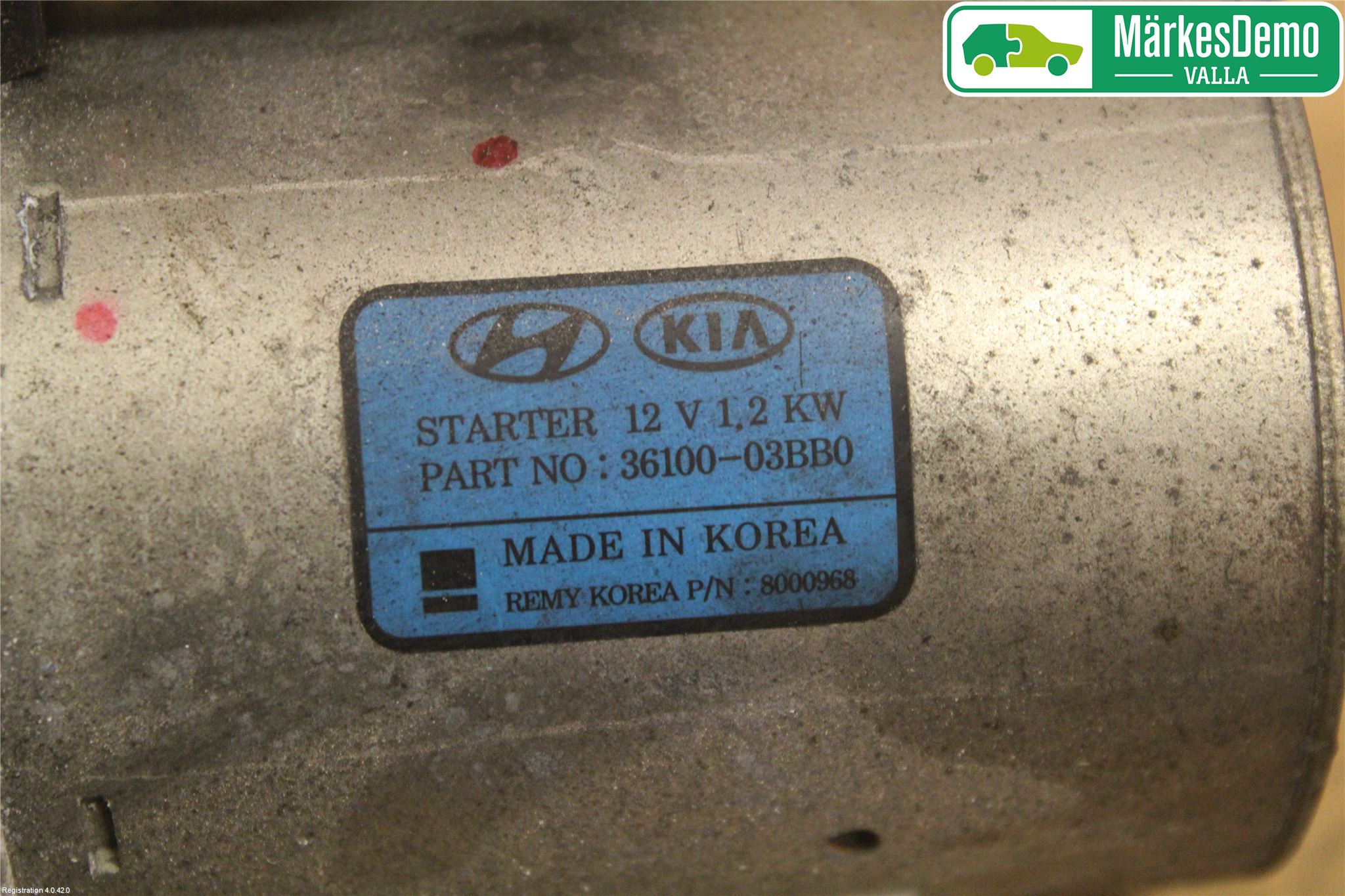 Kia PICANTO 12-17 Startmotor