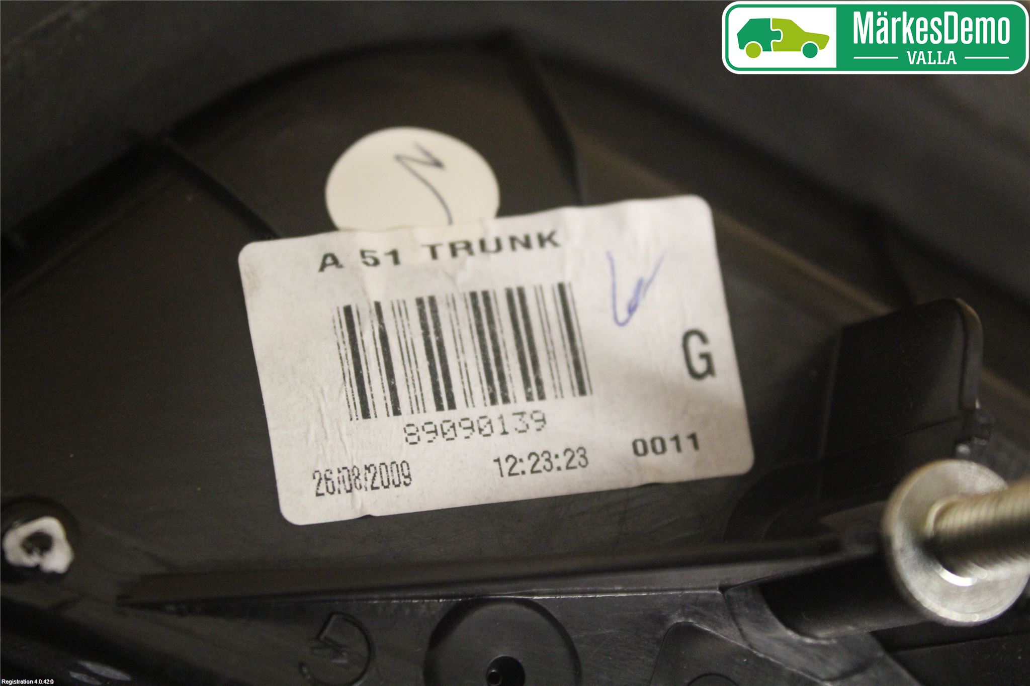 Citroen C3 10-17 Bakljus Lucka Vä