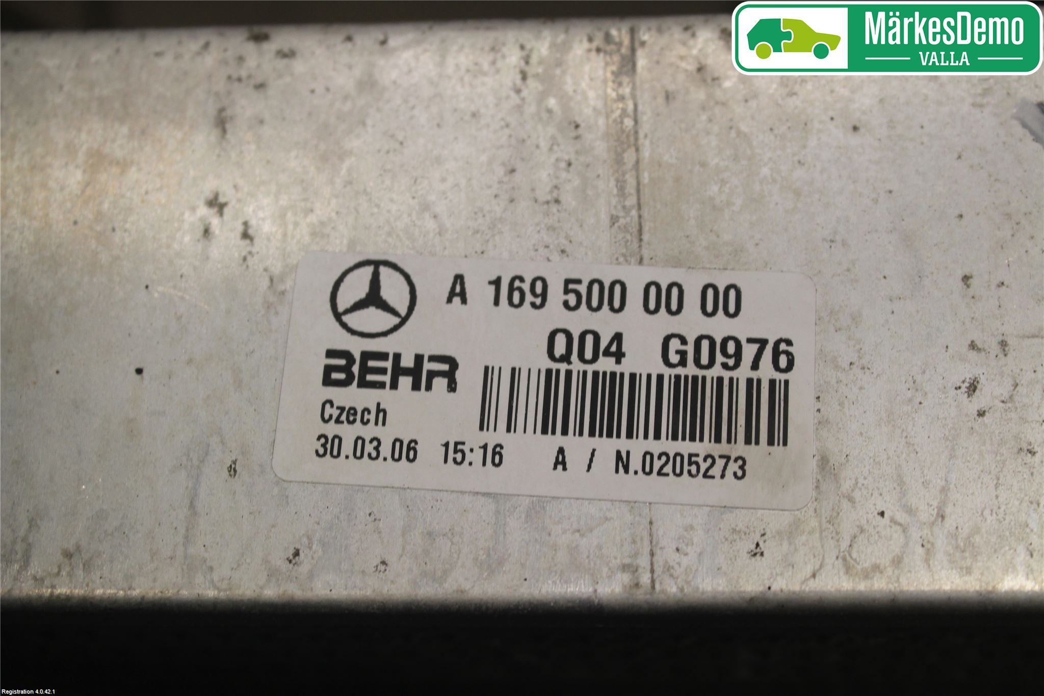 Mercedes-Benz MB A-KLASS (W169) 04-12 Laddluft-Intercooler Kyl