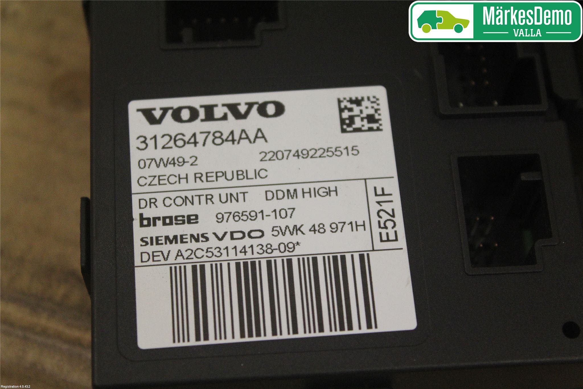 Volvo C30 07-10 Fönsterhissmotor