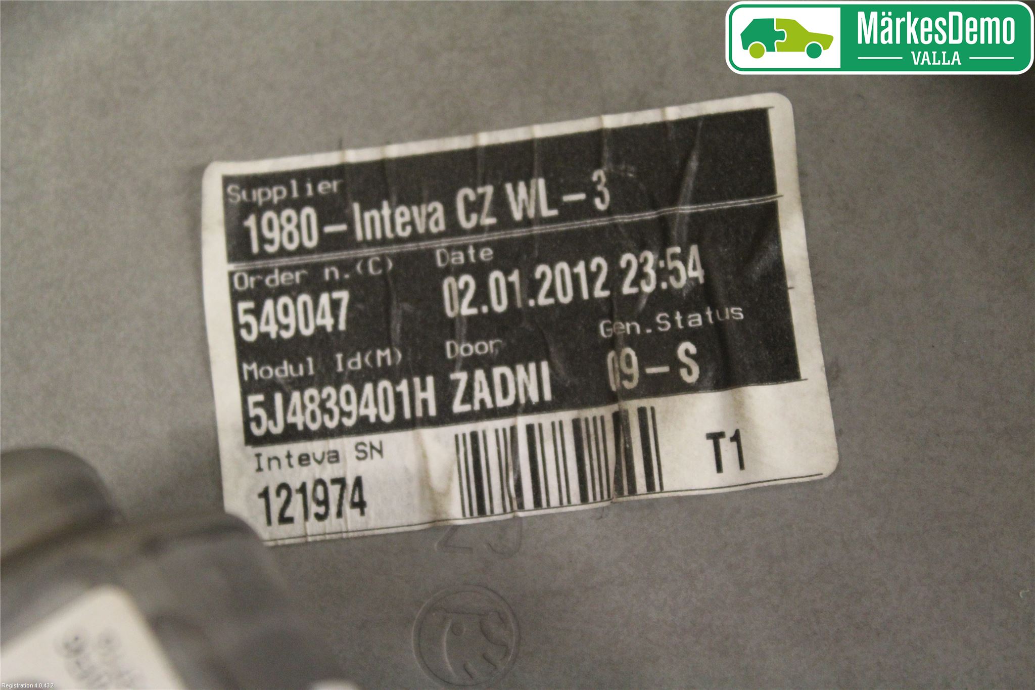 Skoda FABIA 07-14 Fönsterhiss El Kompl