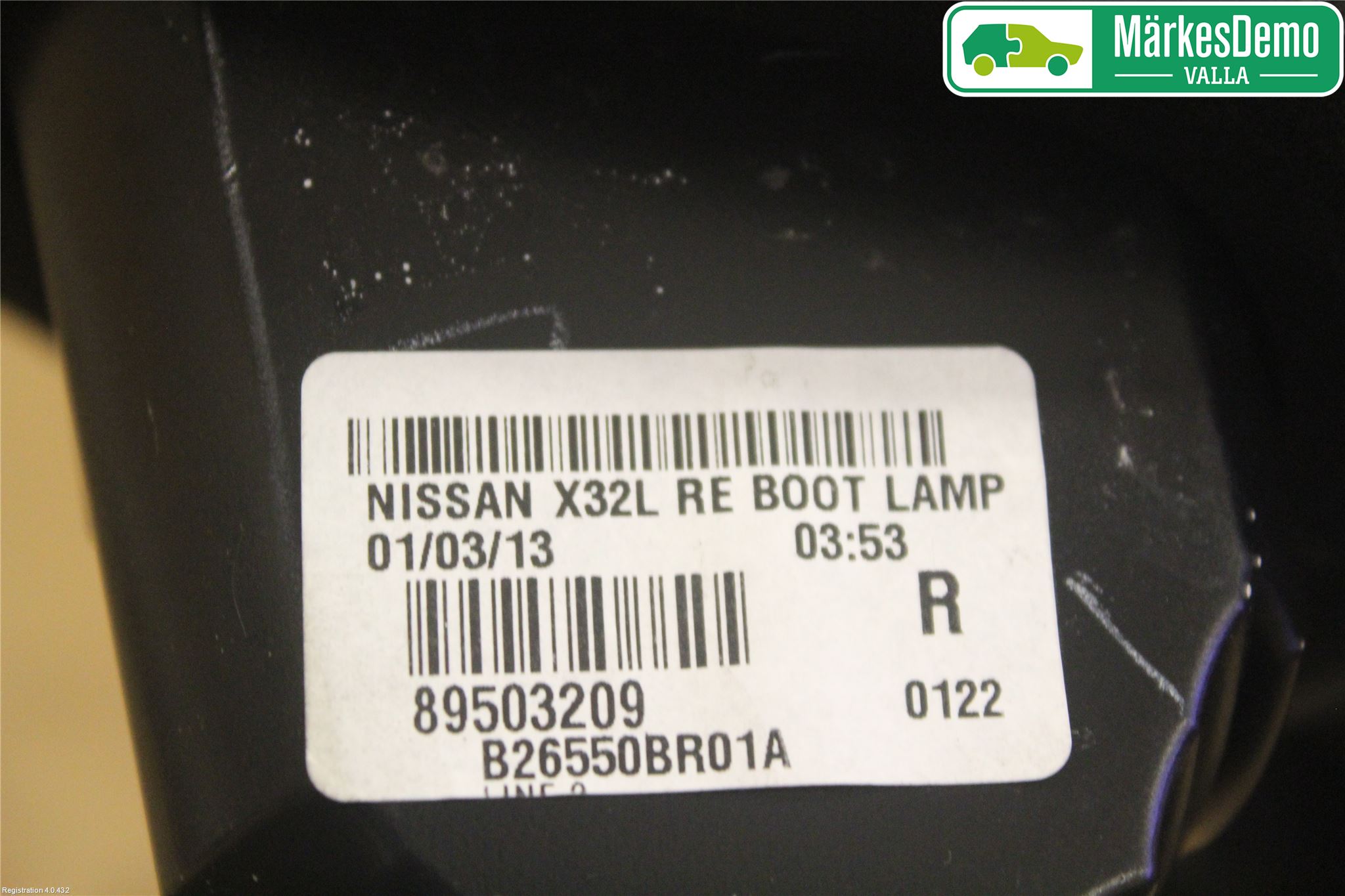 Nissan QASHQAI 10-14 Bakljus Lucka Hö