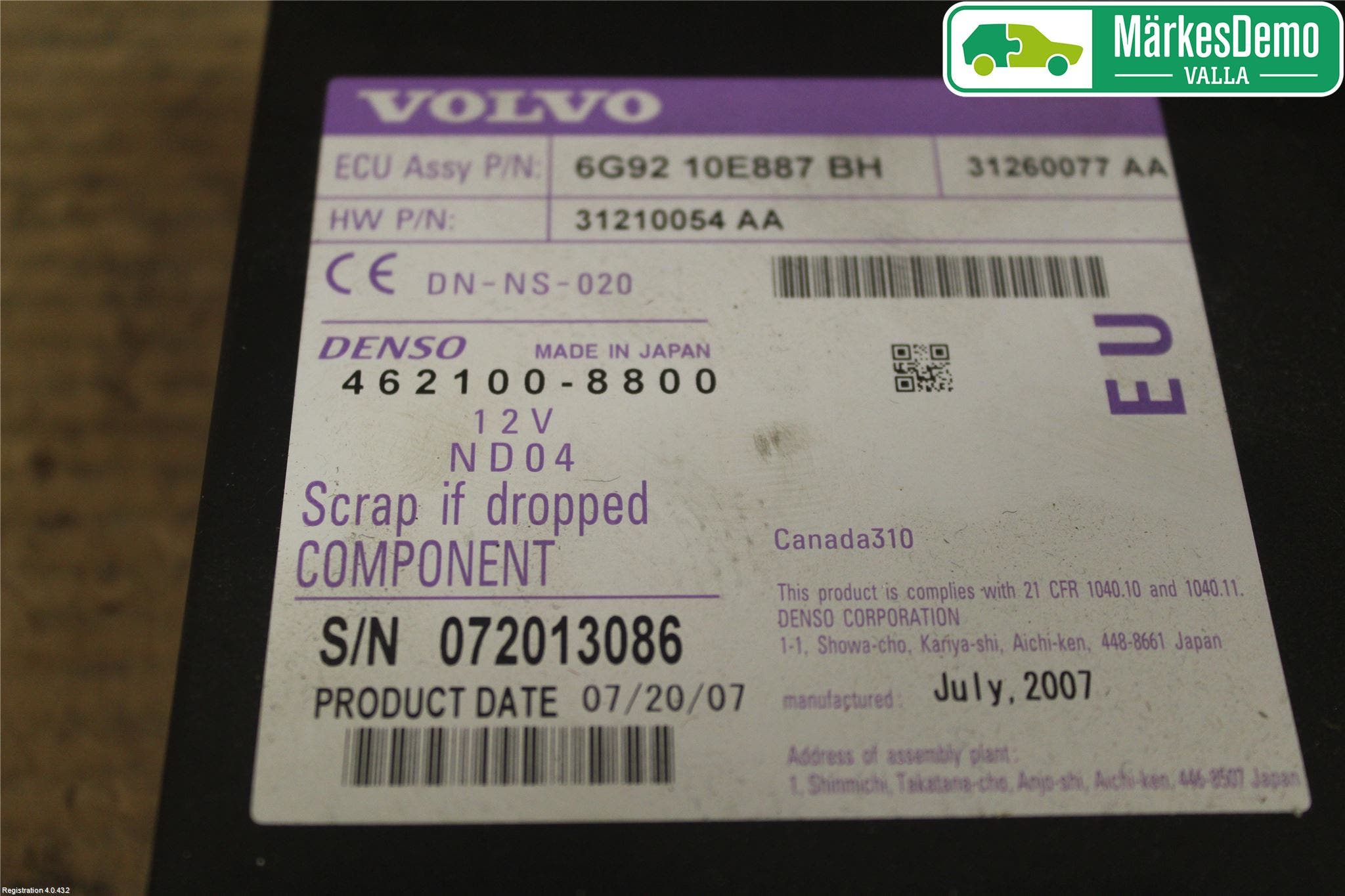 Volvo V70 08-13 Gps Navigator