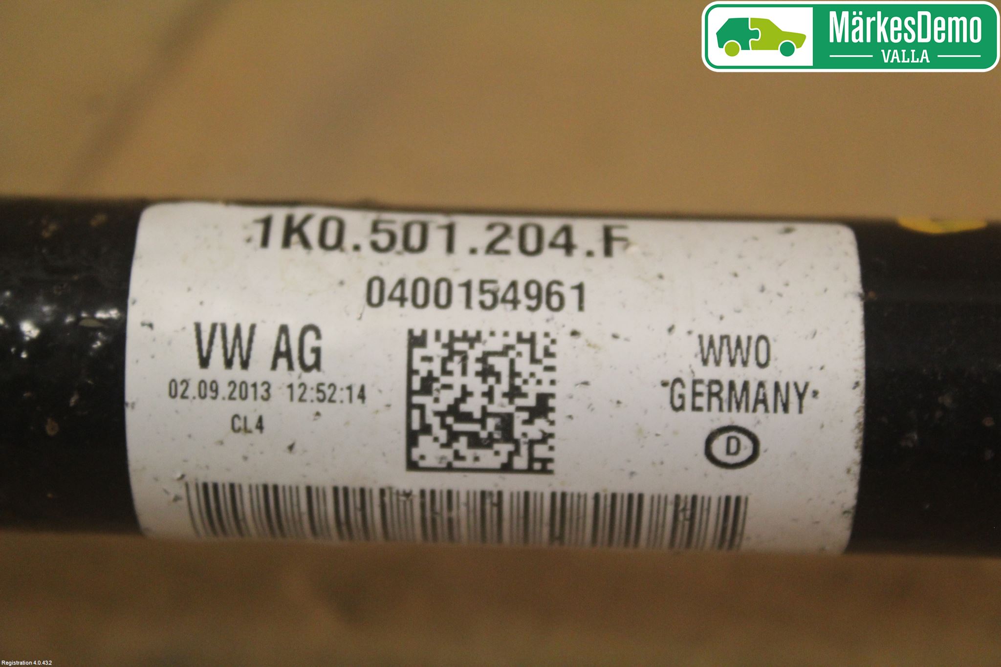 Volkswagen VW PASSAT 11-14 Drivaxel Bak Höger