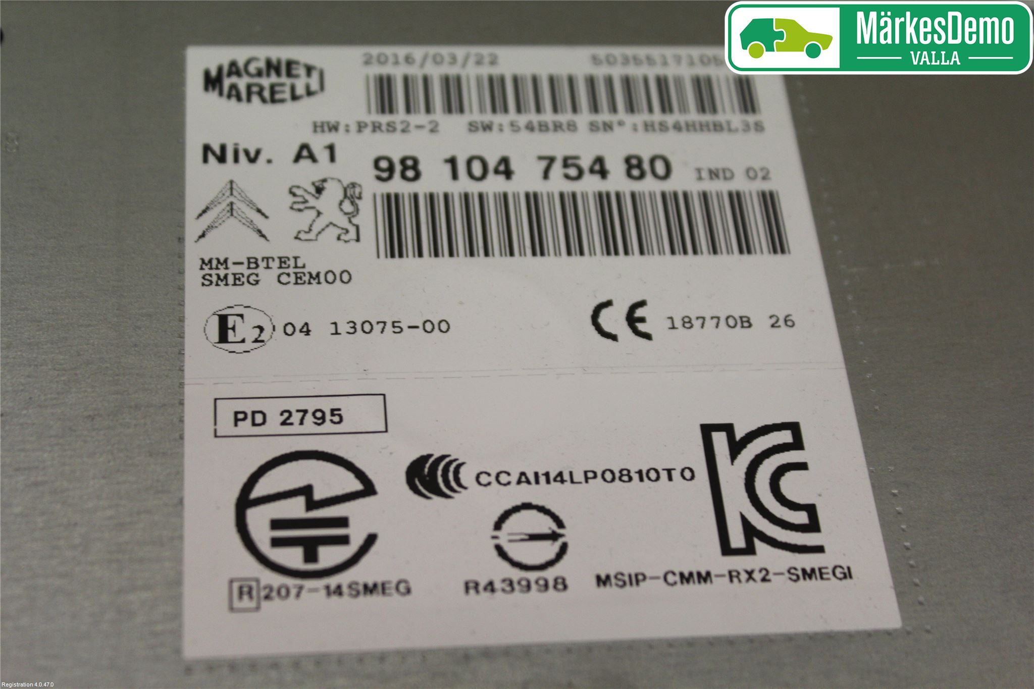 Peugeot 508 11-18 Cd Radio - Multimediapanel