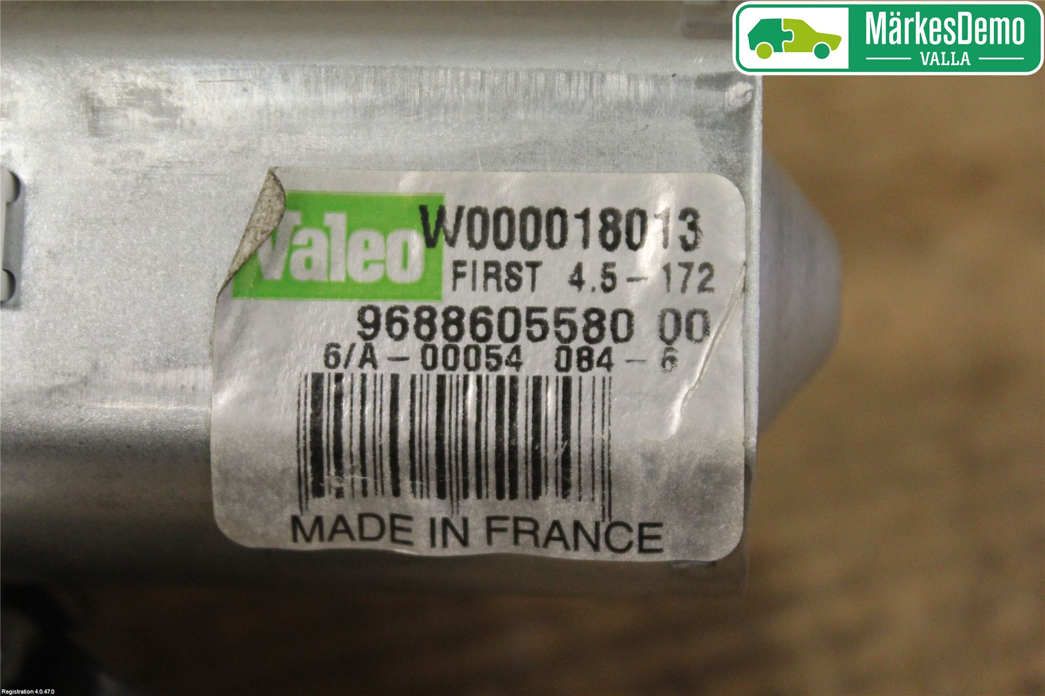 Peugeot 508 11-18 Torkarmekanism Bakruta