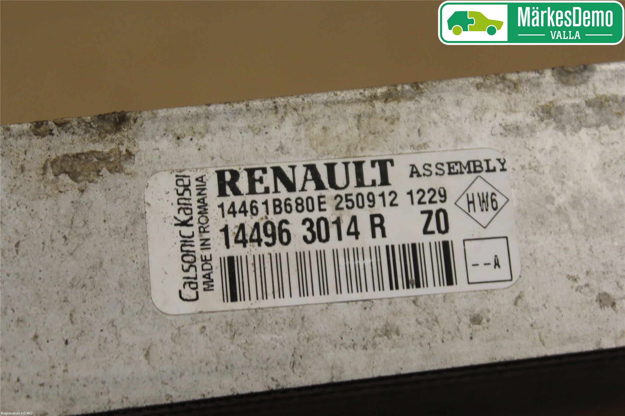 Renault CLIO IV 12-16 Laddluft-Intercooler Kyl