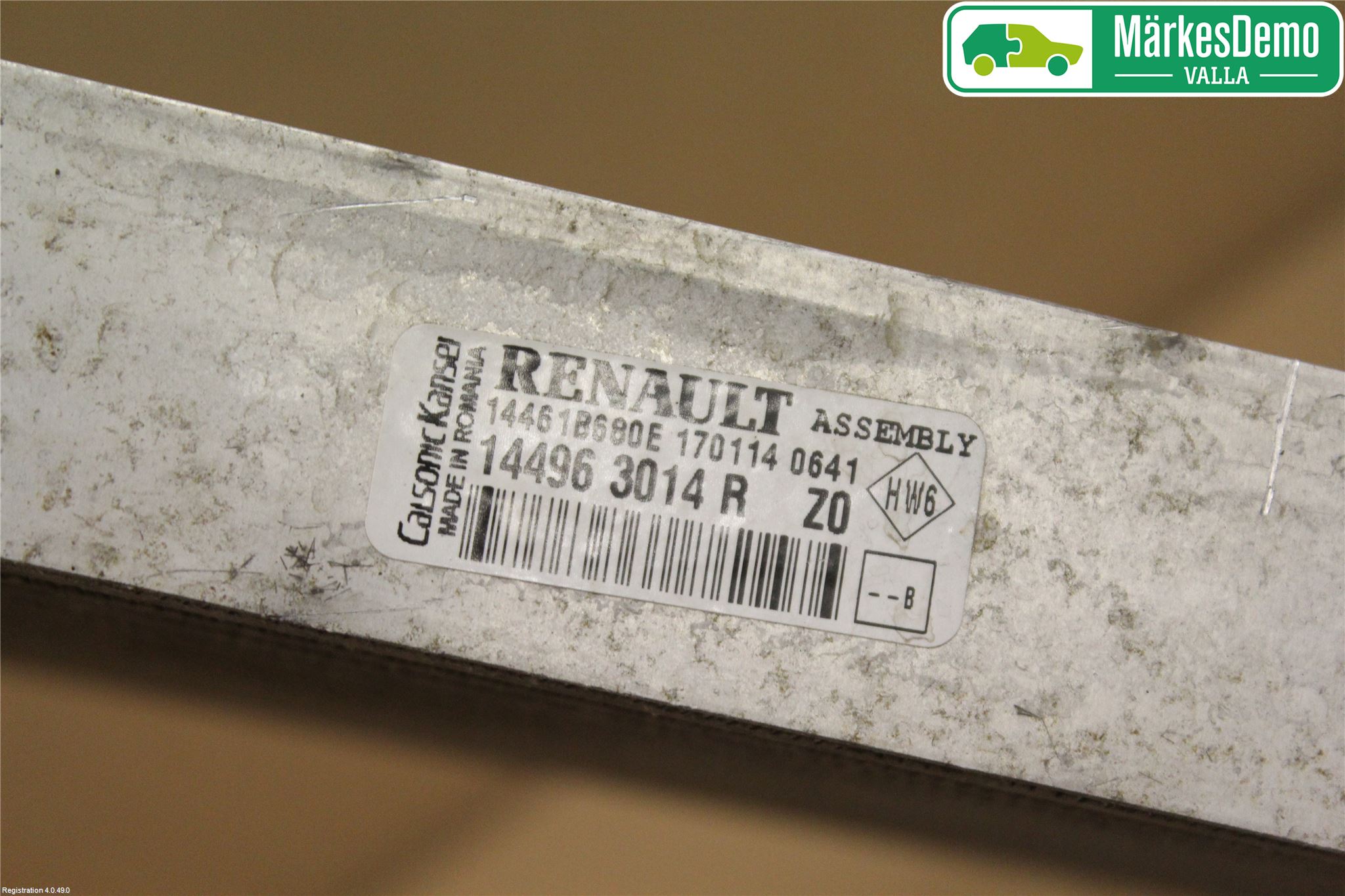 Renault CLIO IV 12-16 Laddluft-Intercooler Kyl