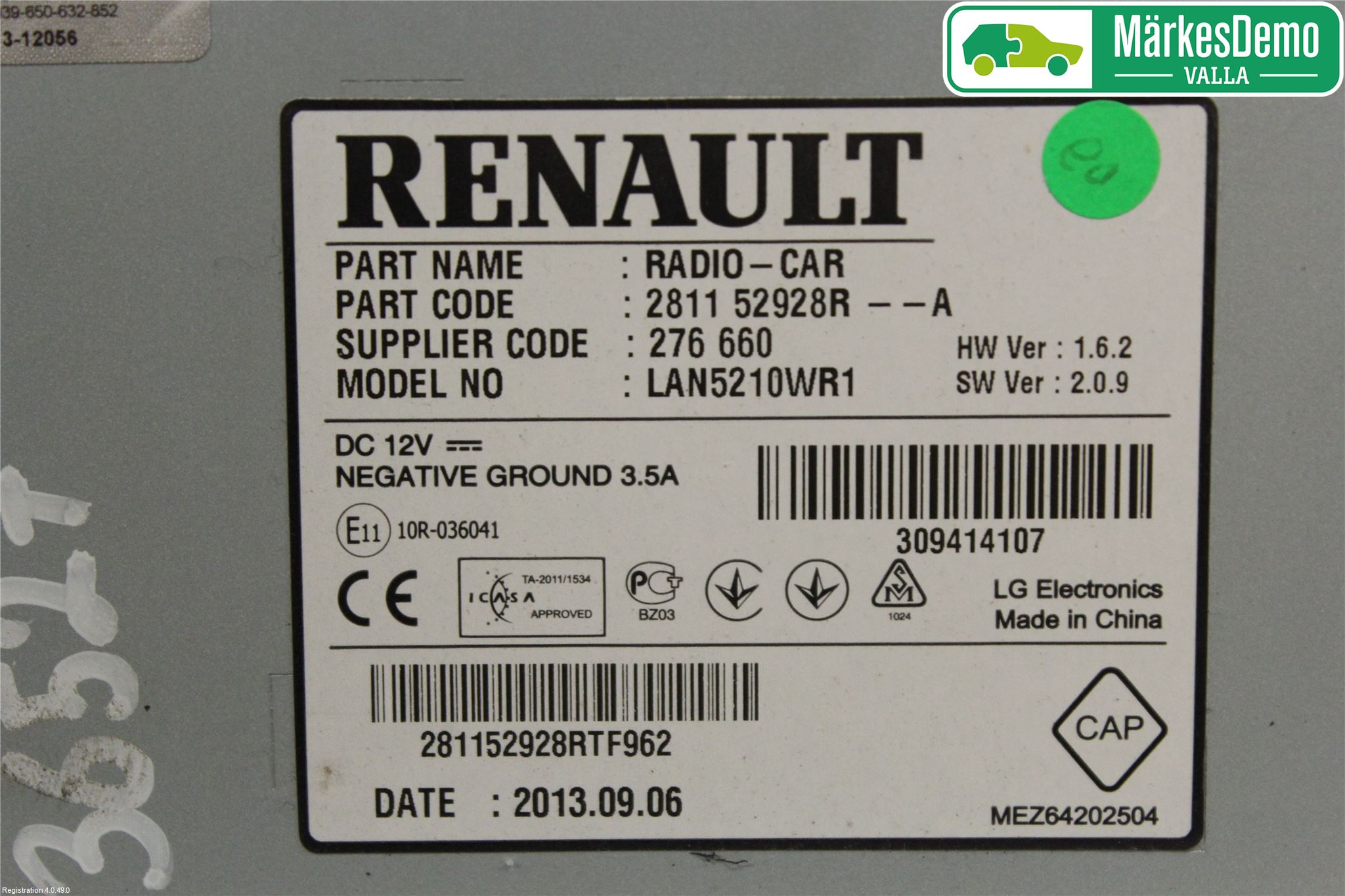 Renault CLIO IV 12-16 Cd Radio - Multimediapanel