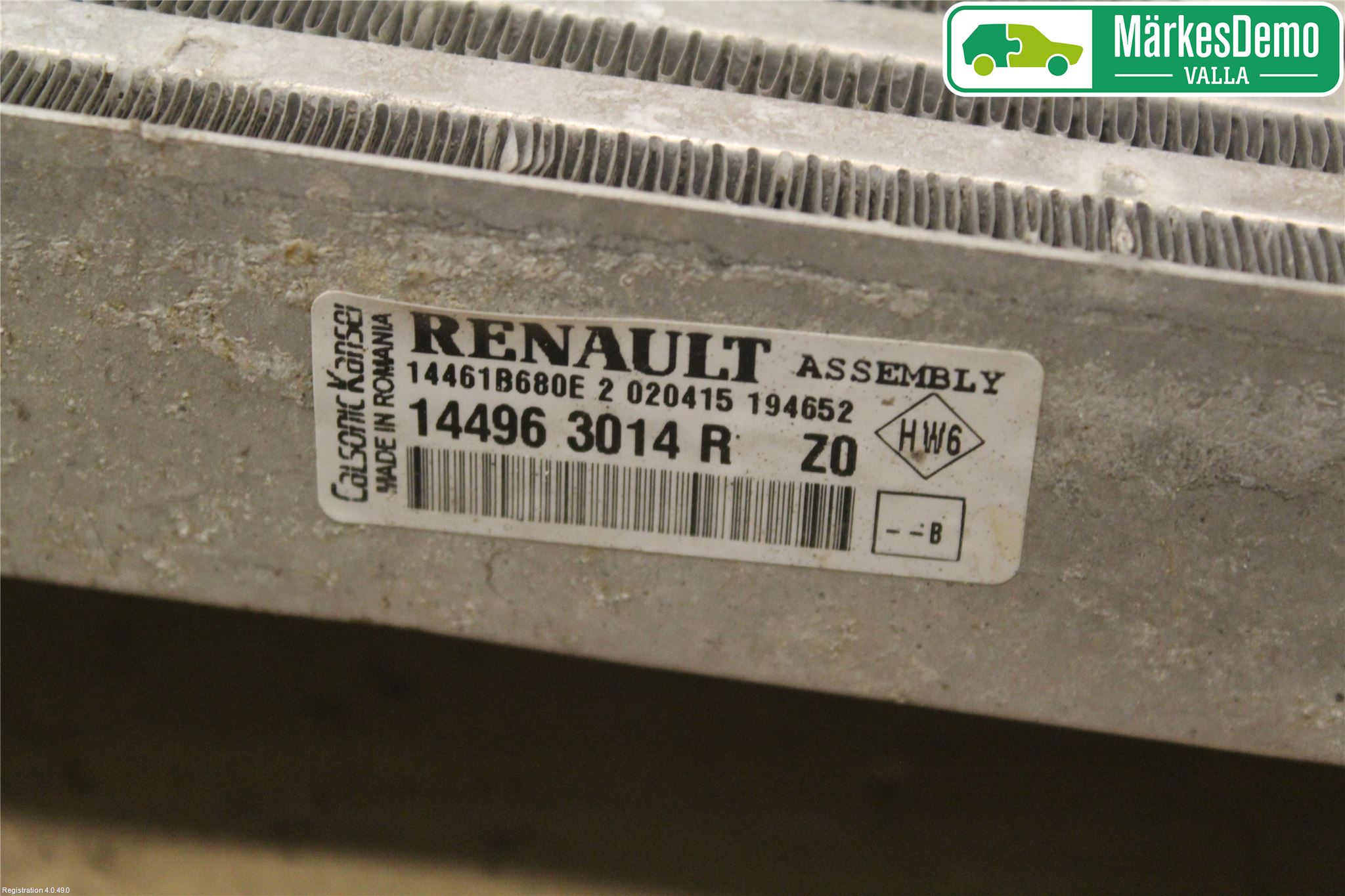 Renault CLIO IV 12-16 Laddluft-Intercooler Kyl