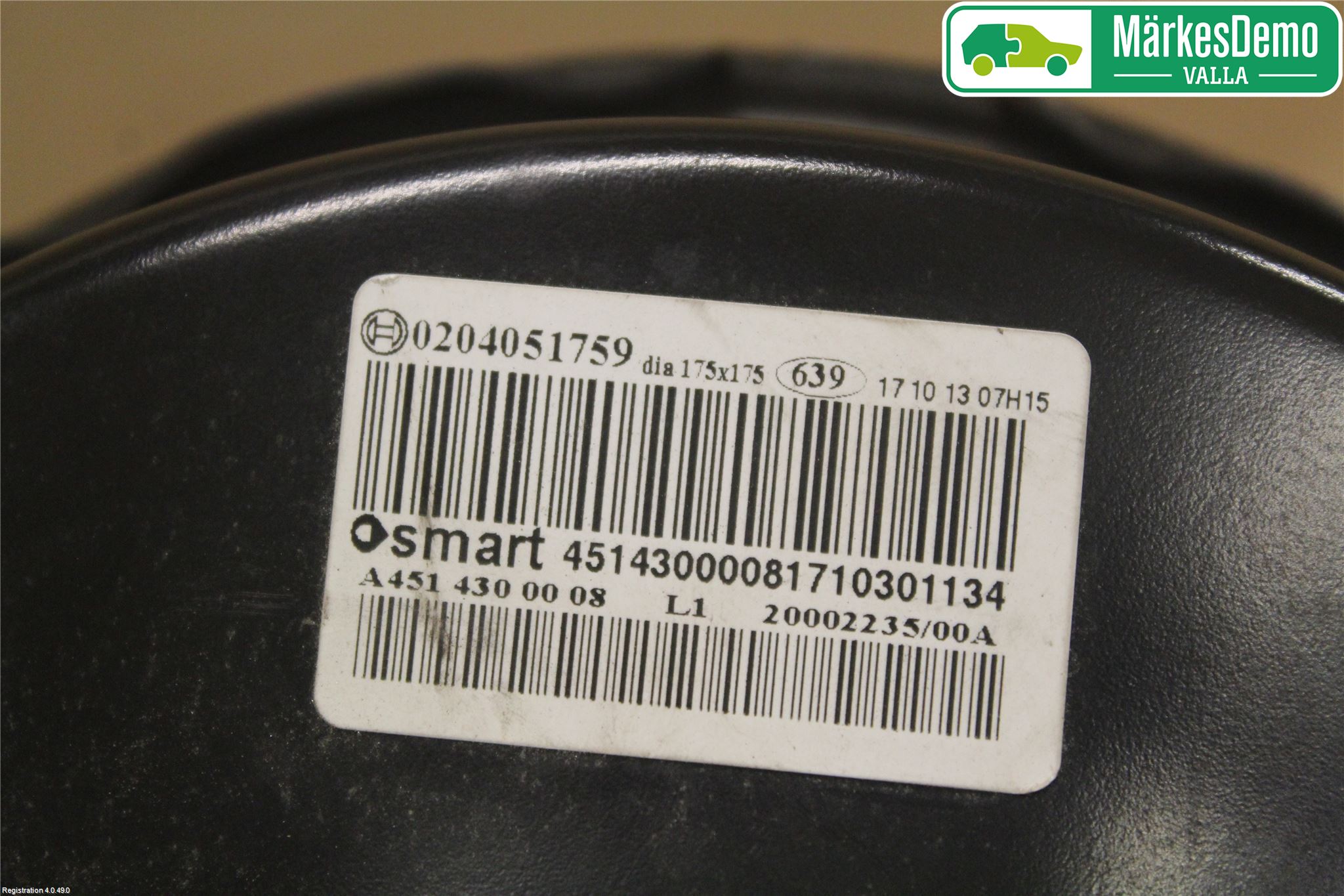 Smart FORTWO II 07-14 Bromsservo