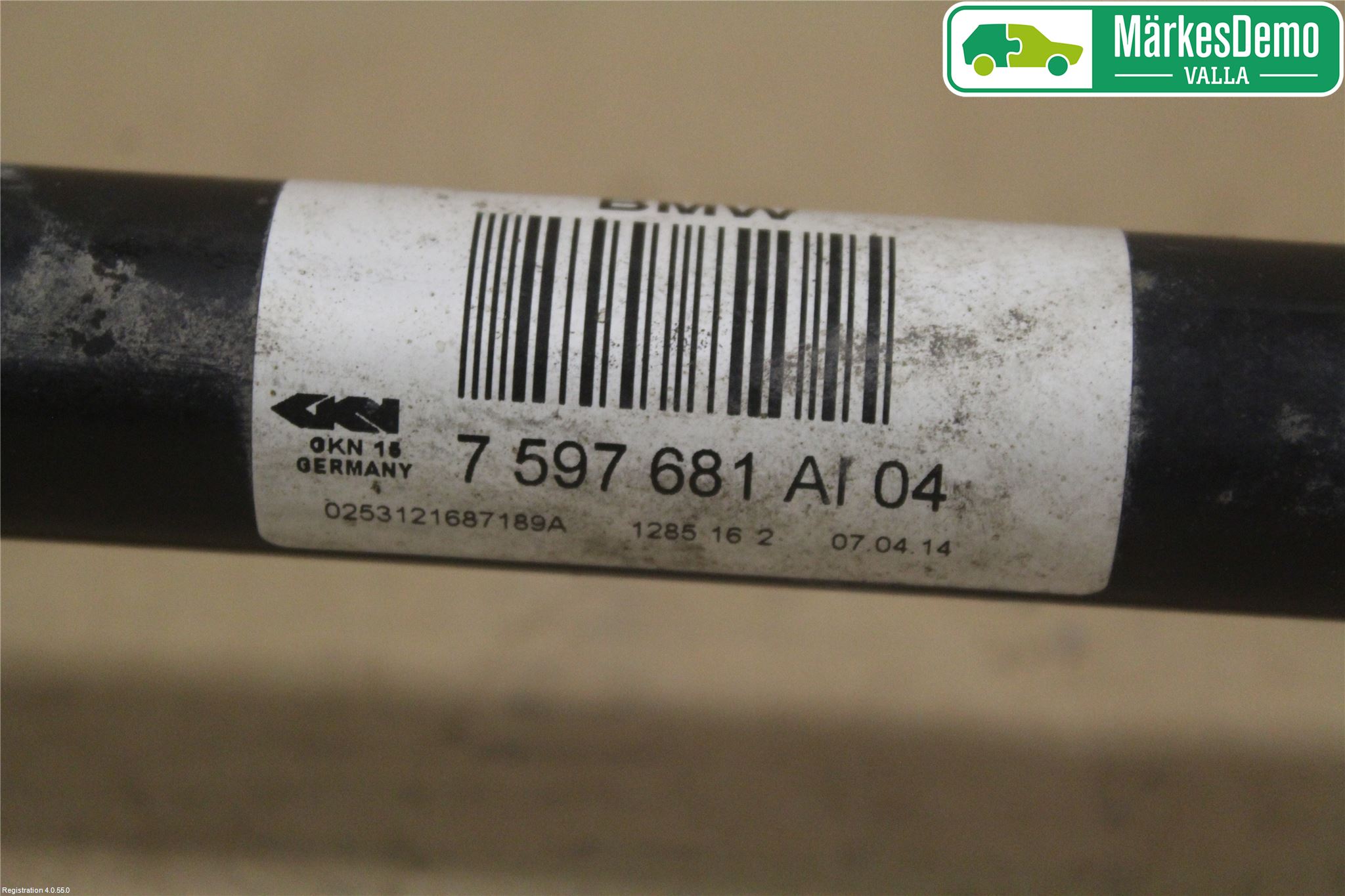 BMW 3 GT F34 13-19 Drivaxel Bak Vänster