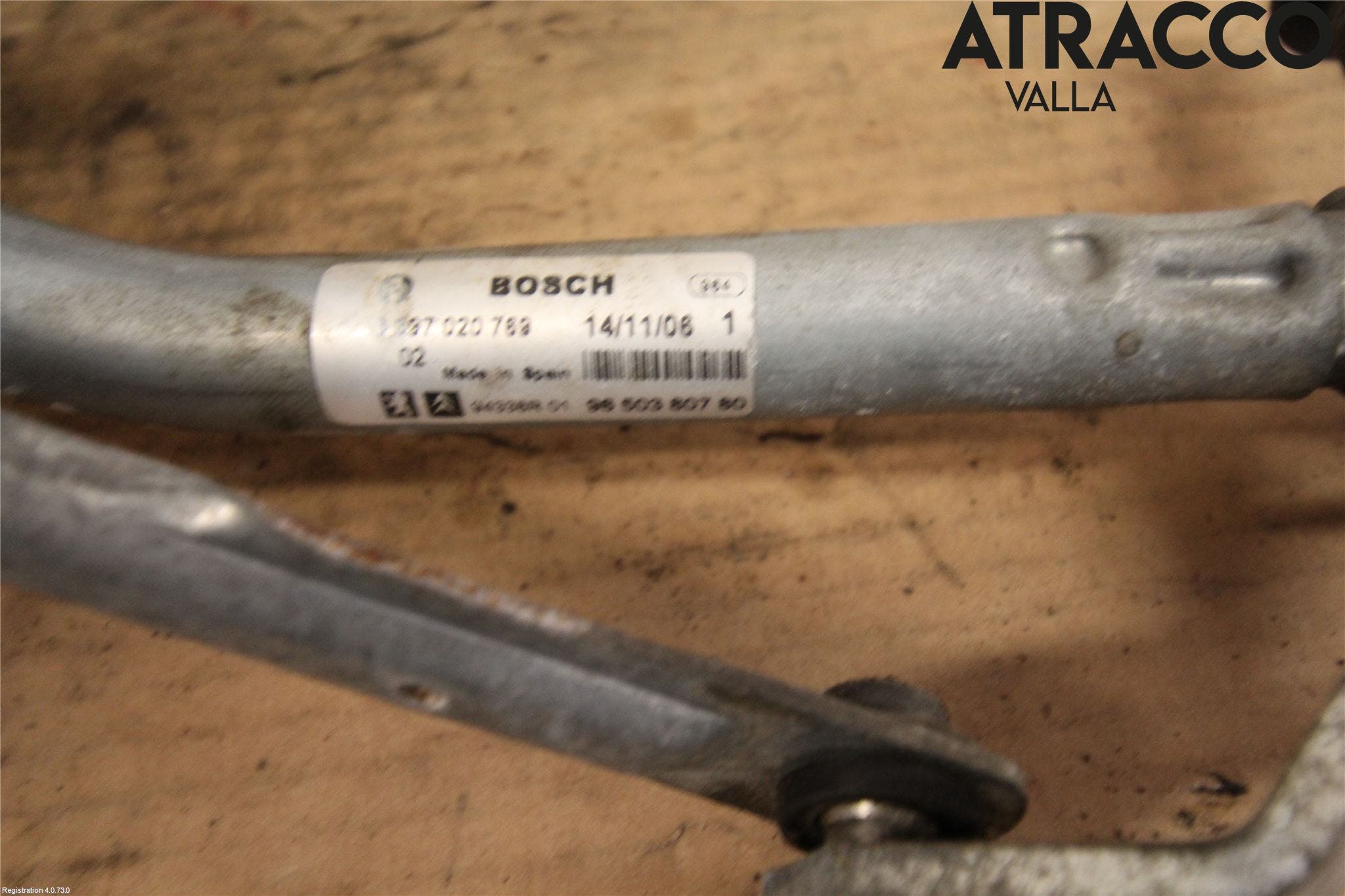 Peugeot 207 Torkarmekanism Vindruta