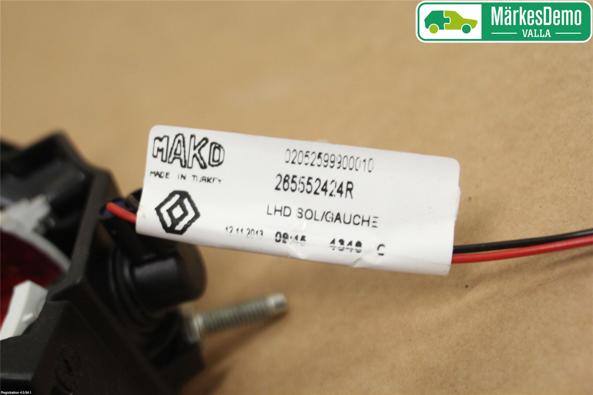 Renault CLIO IV 12-16 Bakljus Lucka Vä