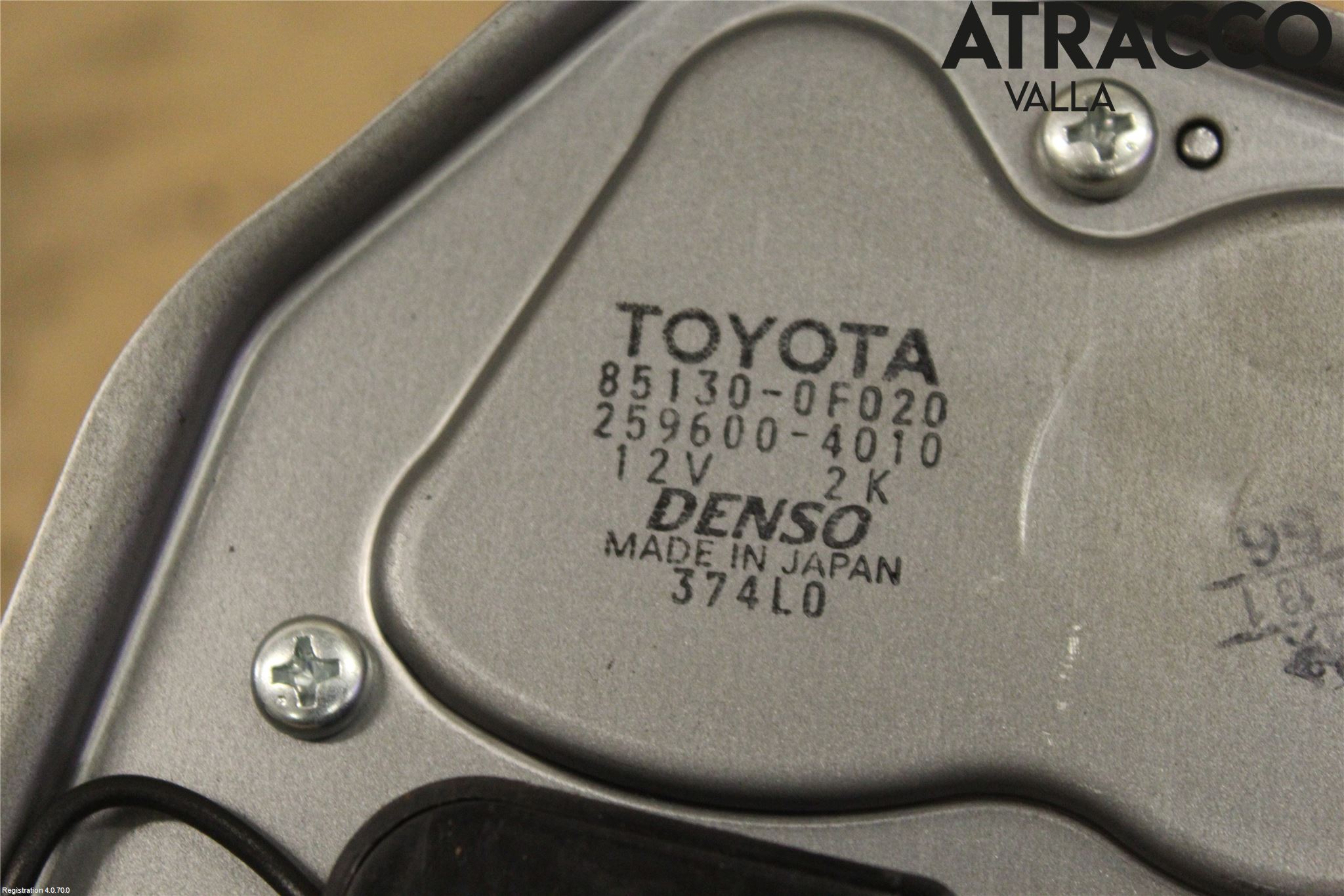 Toyota COROLLA VERSO 08-09 Torkarmotor Baklucka