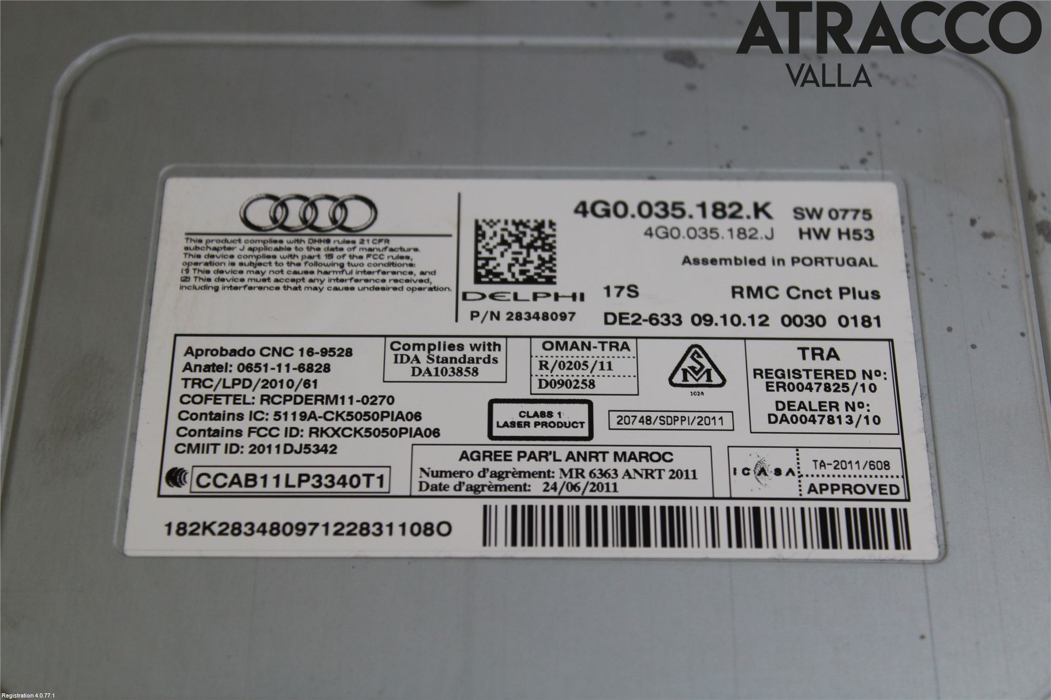 Audi A6/S6 4G 11-18 Cd Radio - Multimediapanel