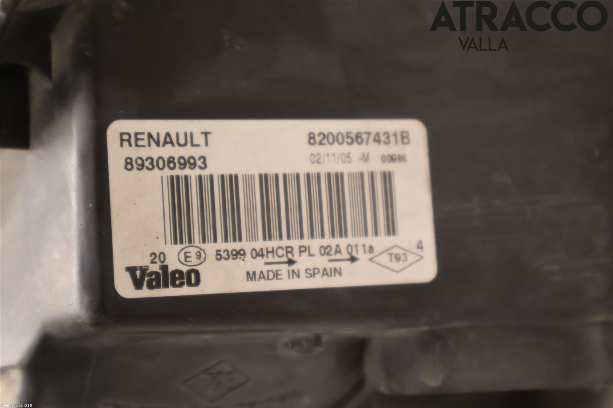 Renault MÉGANE II  03-05 Strålkastare Vänster