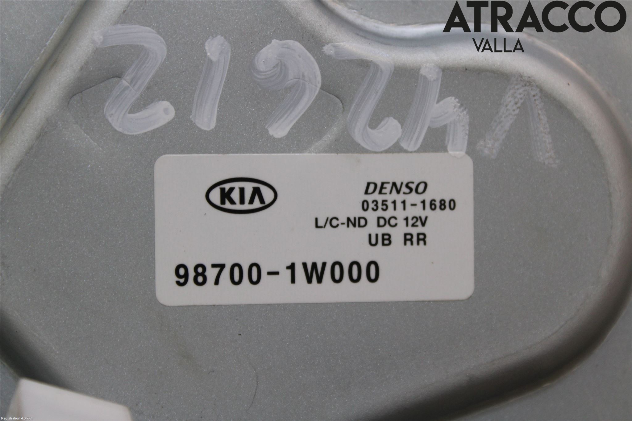 Kia RIO 12-16 Torkarmotor Baklucka