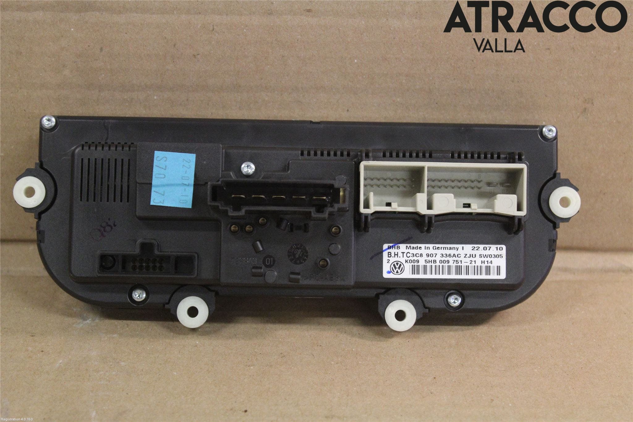 Volkswagen VW GOLF VI 09-13 Ac Styrenhet Ac Manöveren