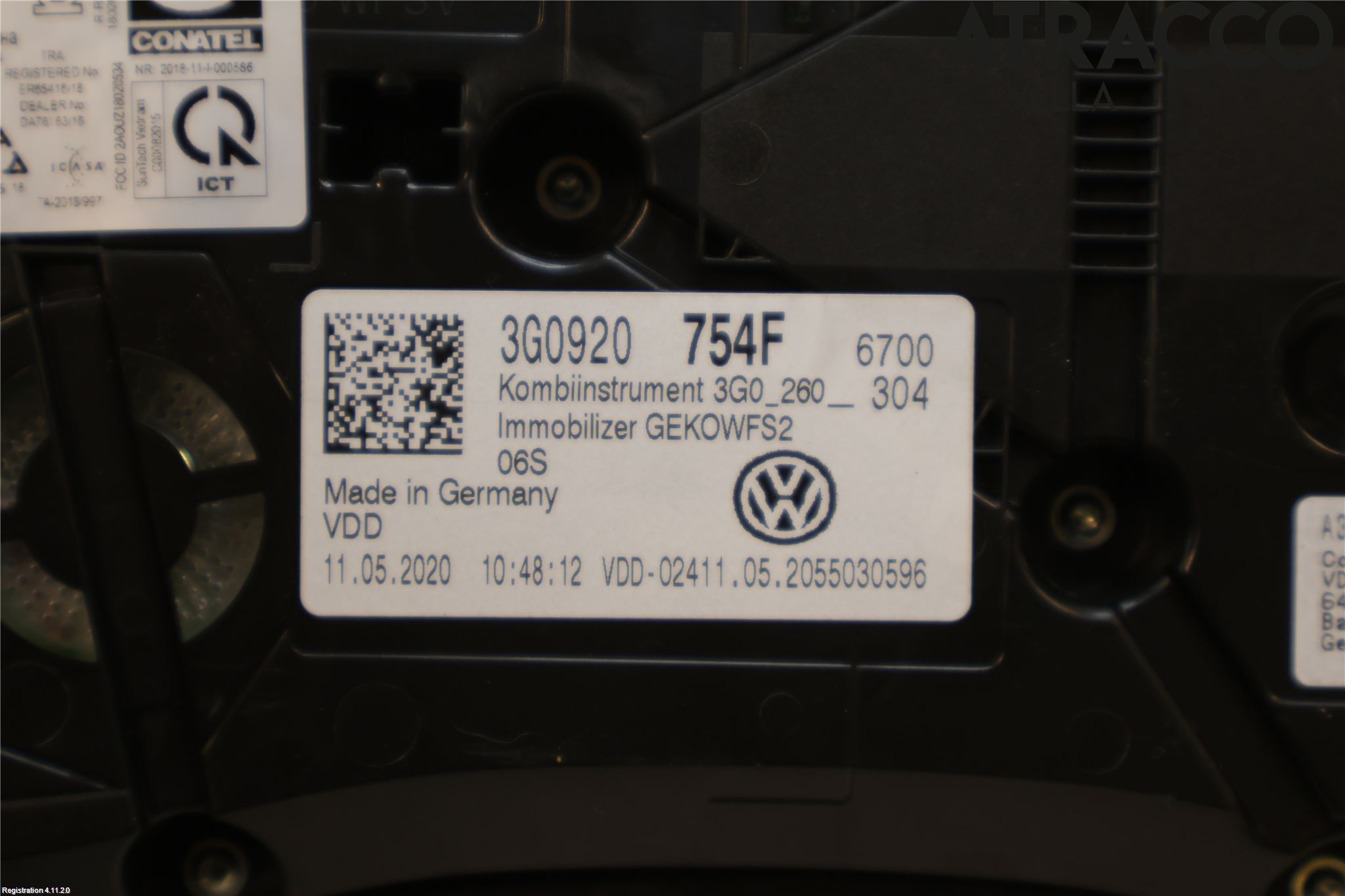Volkswagen VW PASSAT 15-19 Instrument Komb