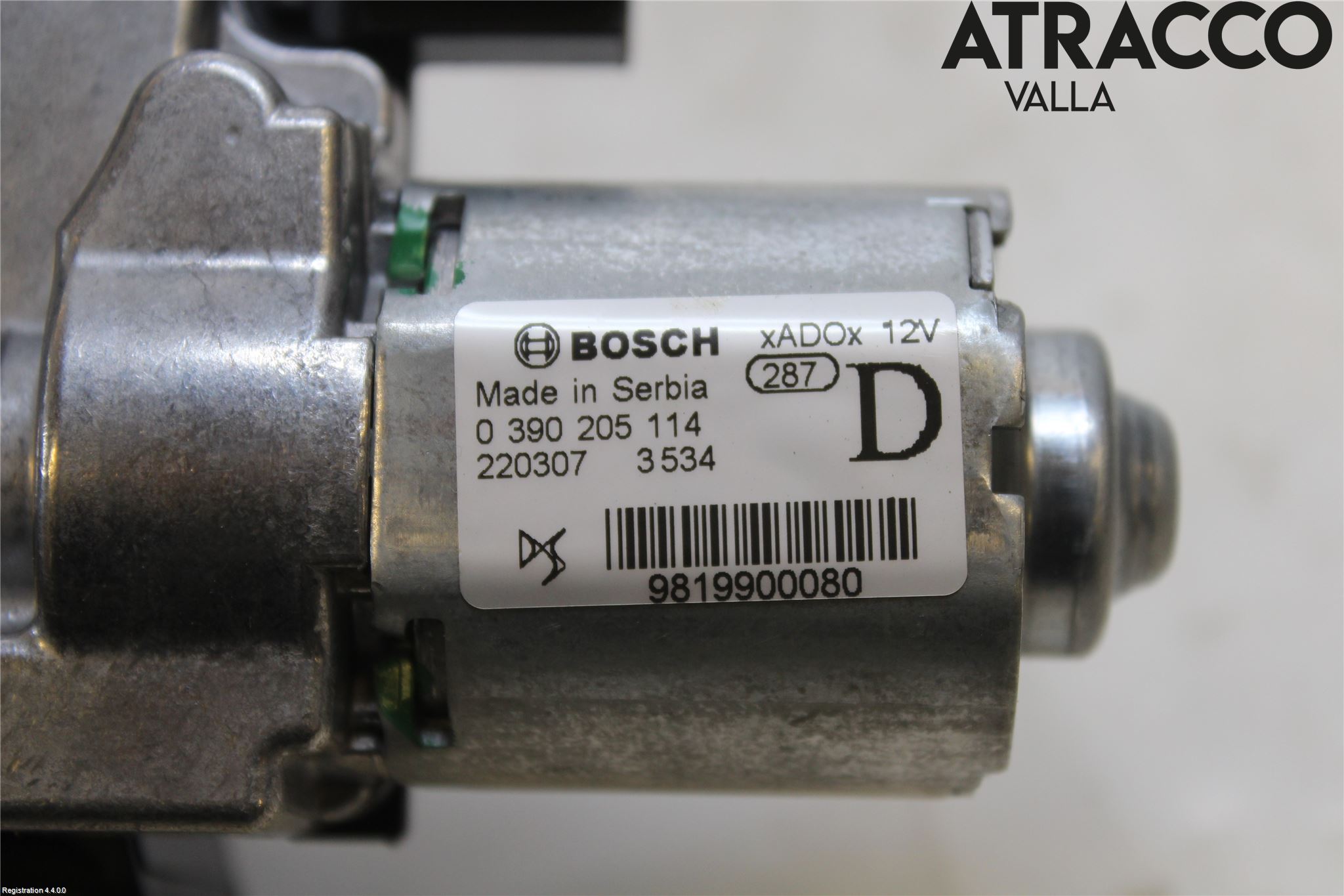 Peugeot 208/E-208 20- Torkarmotor Baklucka