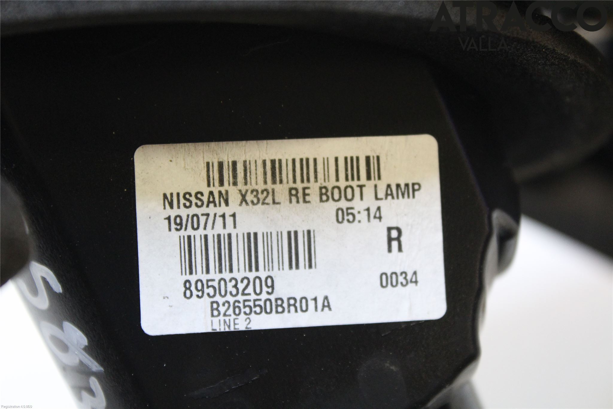 Nissan QASHQAI 10-14 Bakljus Lucka Hö