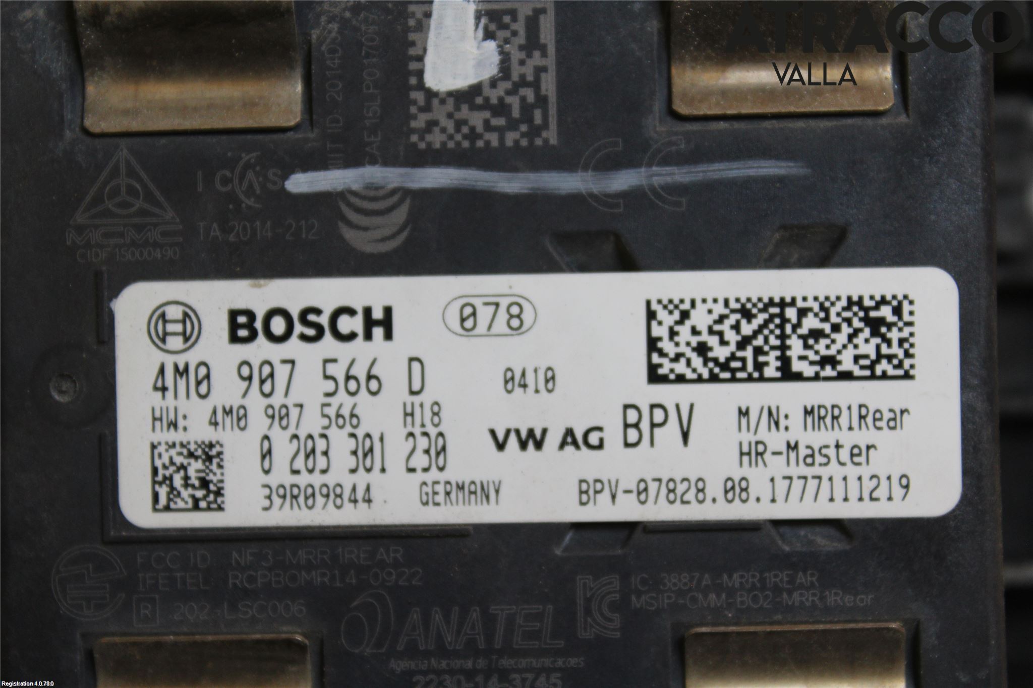 Audi A4/S4 B9 16-19 Sensor Aktivt Kollisionsskydd