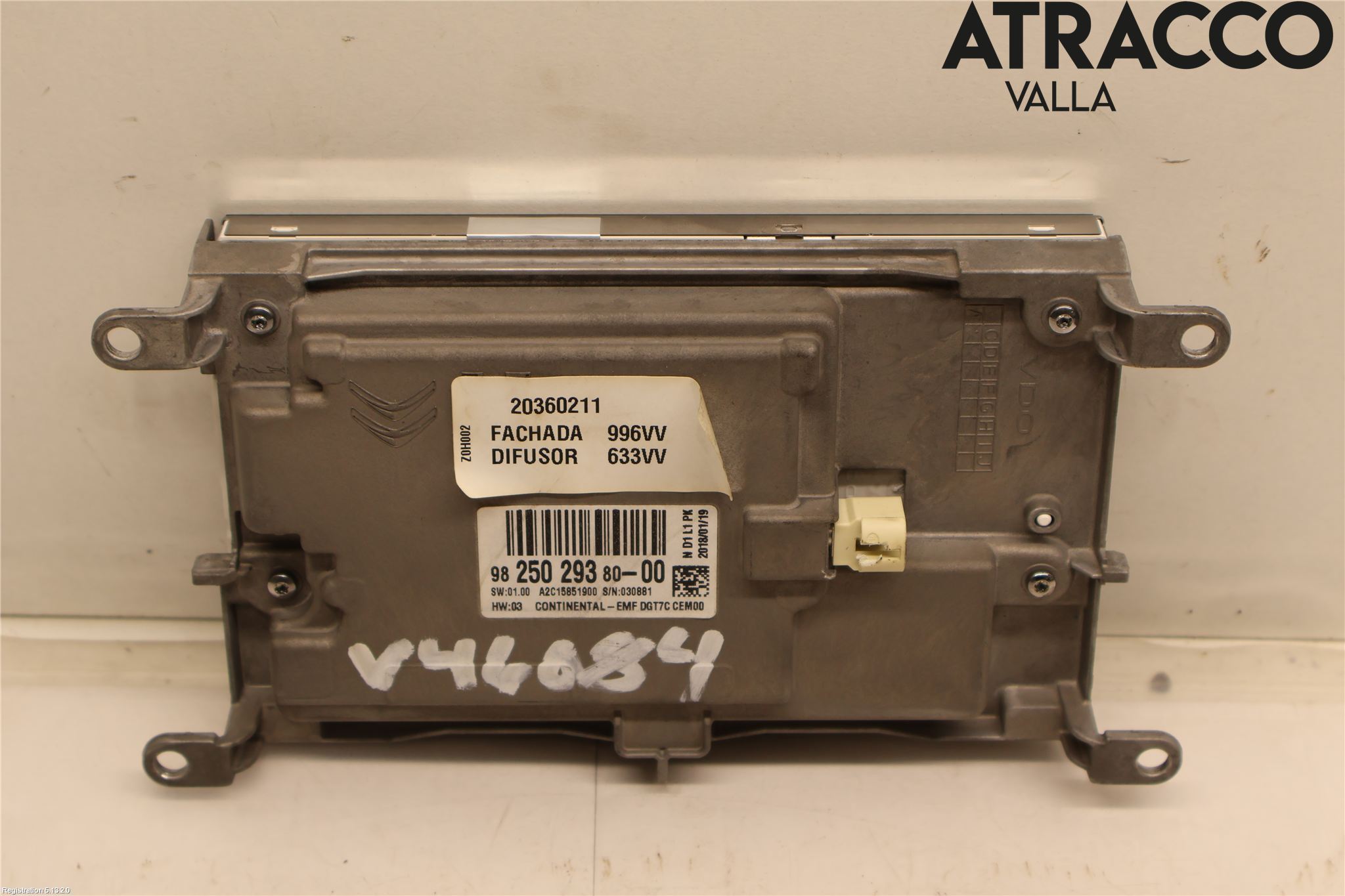Citroen C4 GRAND PICASSO 14-18 Multifunktionsdisplay